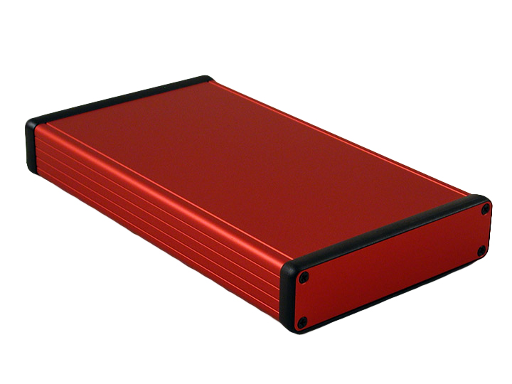 1455RPLY yellow ABS plastic closed bezel end caps for 1455R extruded aluminum enclosures, 2-pack — view 4