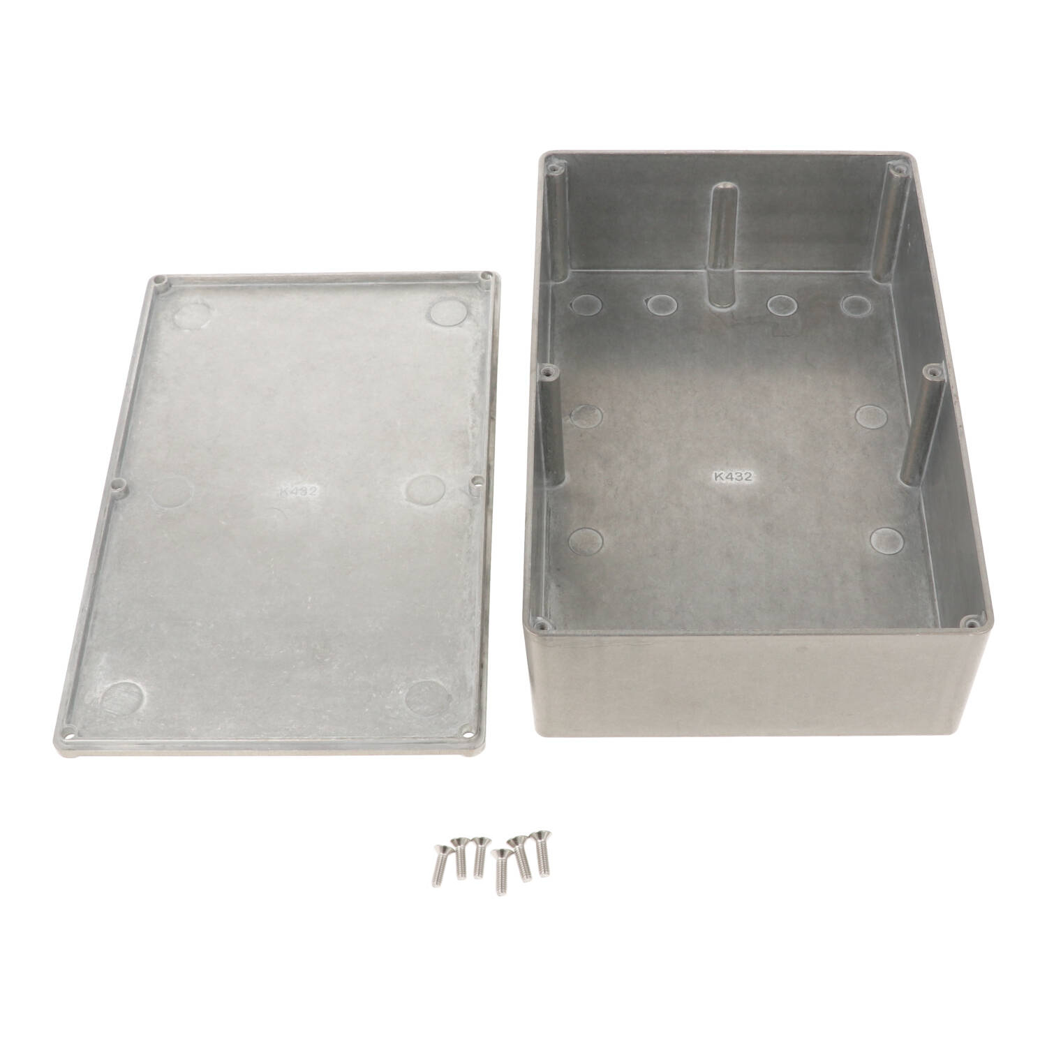 1590K432 natural finish zinc diecast enclosure, 188 x 120 x 56 mm