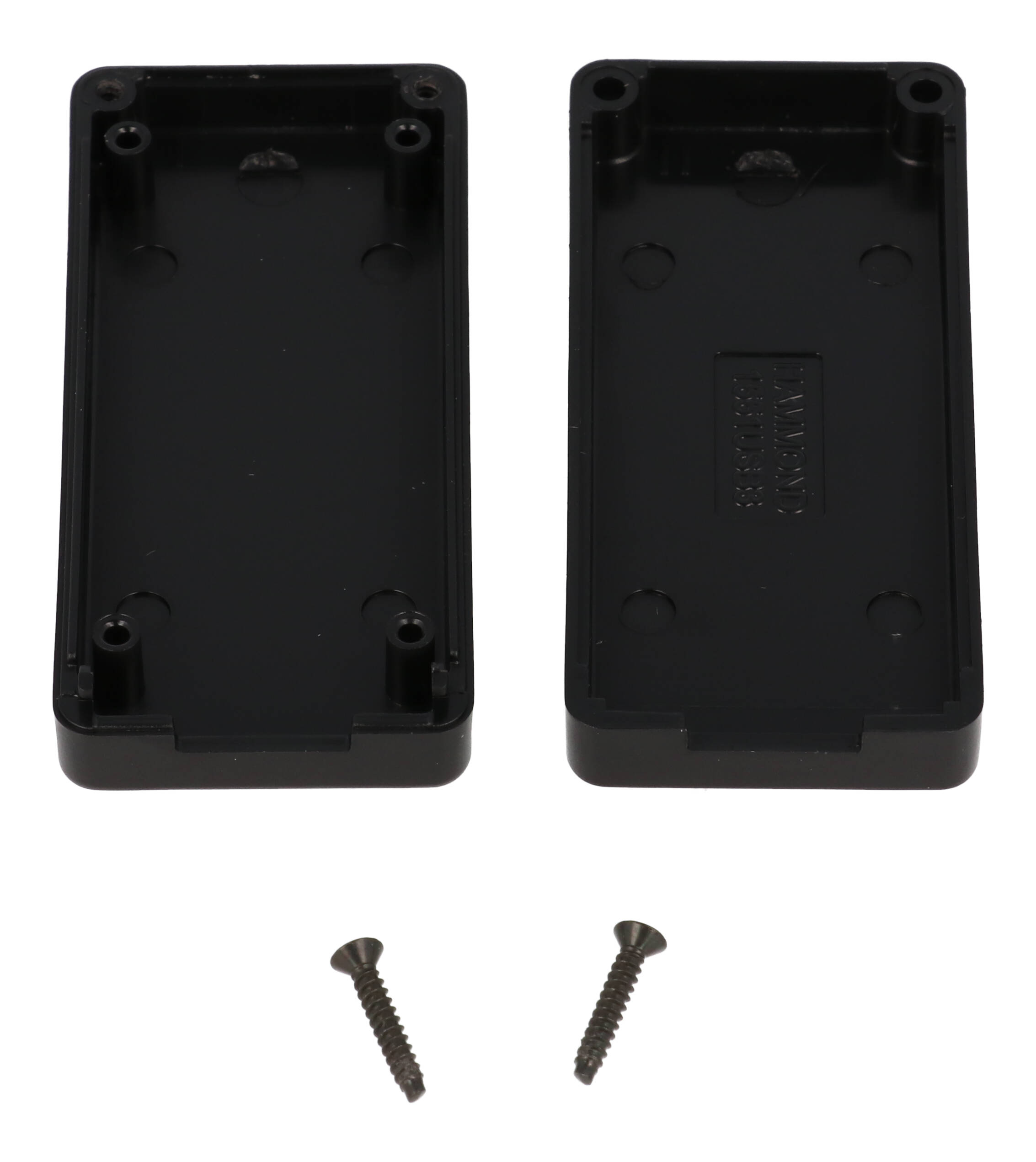 1551USB3BK black ABS plastic miniature USB enclosure, 65 x 30 mm, with USB-A opening and recessed lid