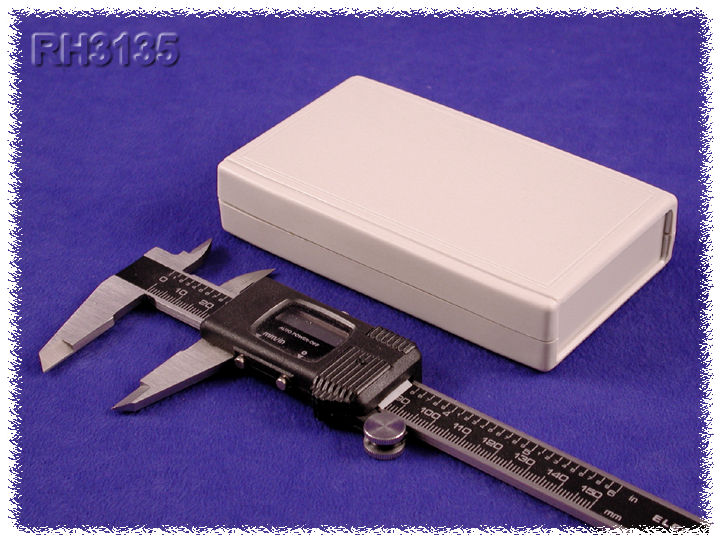 RH3135 light gray ABS hand-held enclosure with removable end panel