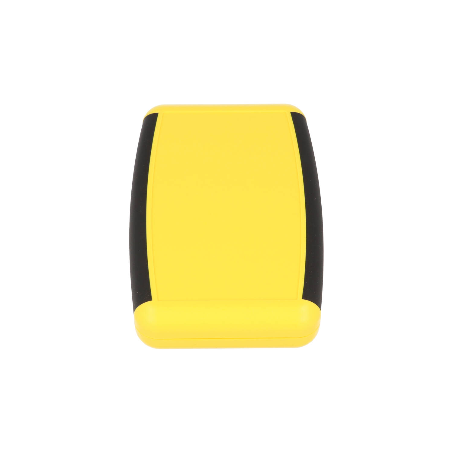 1553BYLBK yellow ABS handheld enclosure with black soft overmold sides