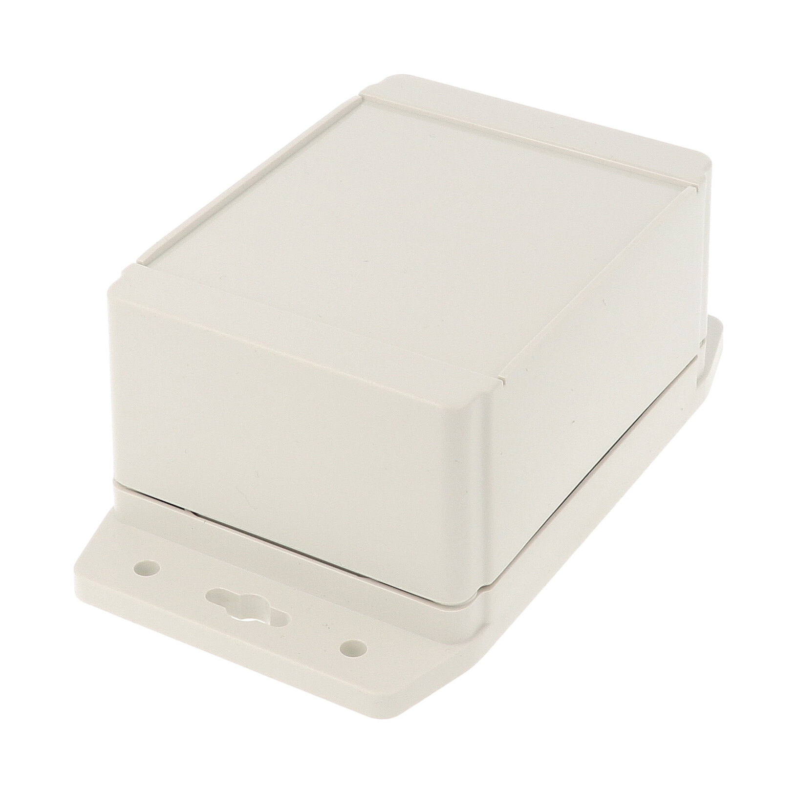 1555FF42GY light grey ABS flanged deep enclosure, 120 x 90 x 63 mm