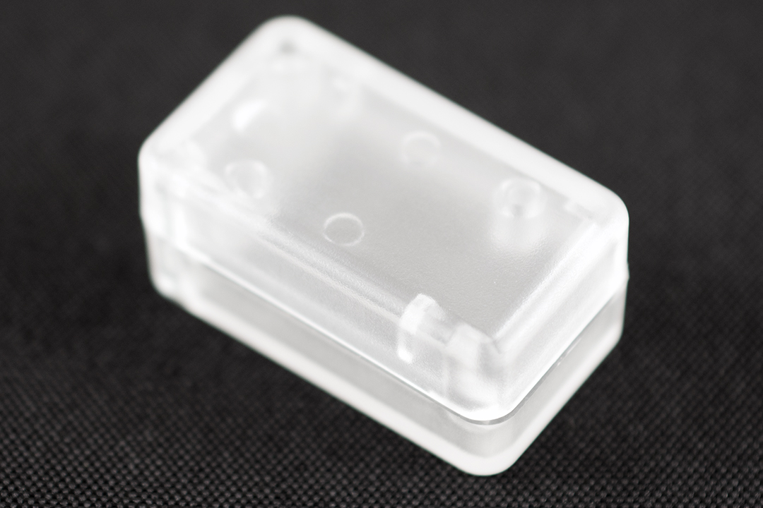 1551ACLR translucent clear ABS subminiature enclosure, 35 x 20 mm