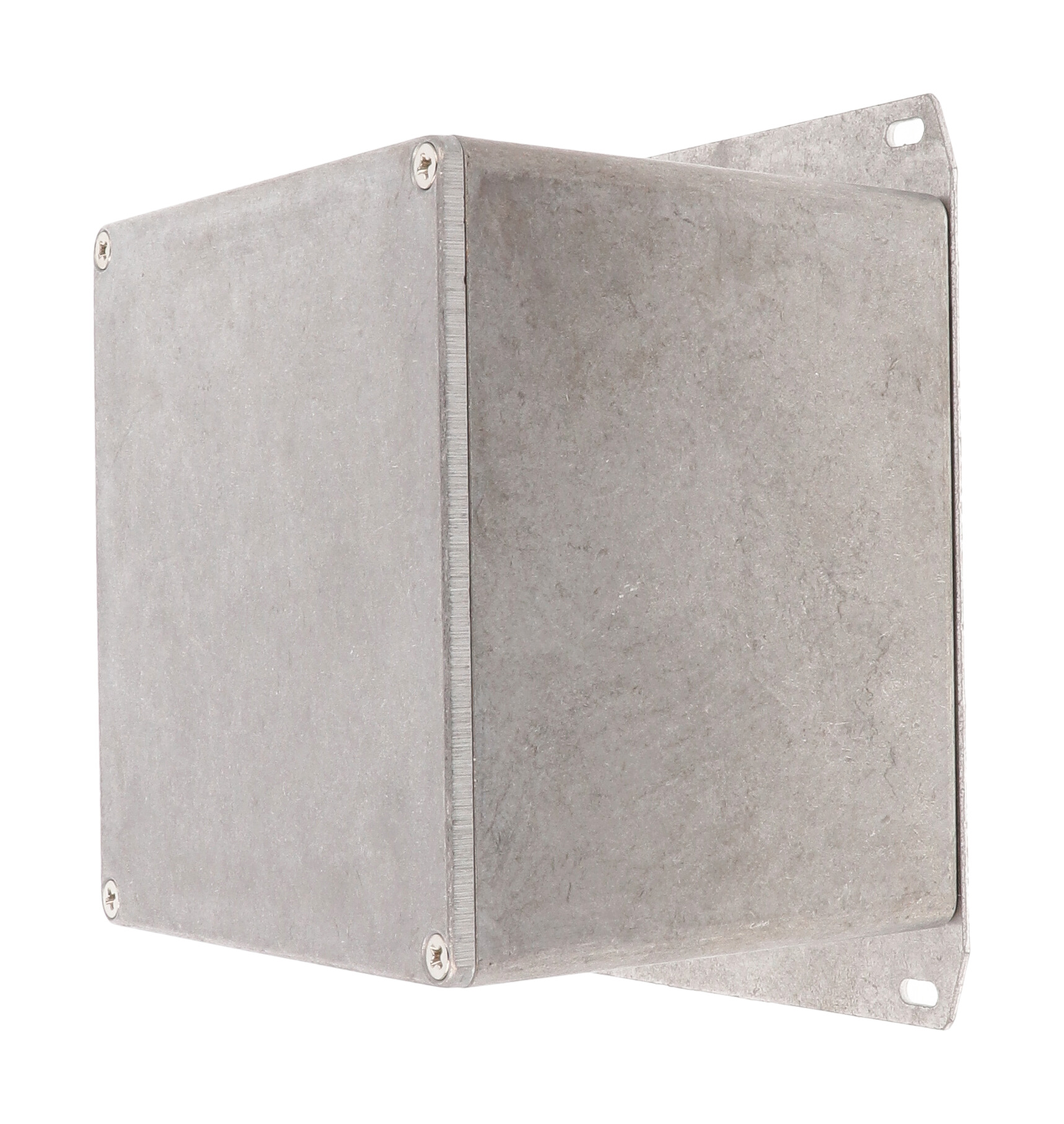 1590VF natural aluminum deep diecast aluminum enclosure with flanged bottom plate