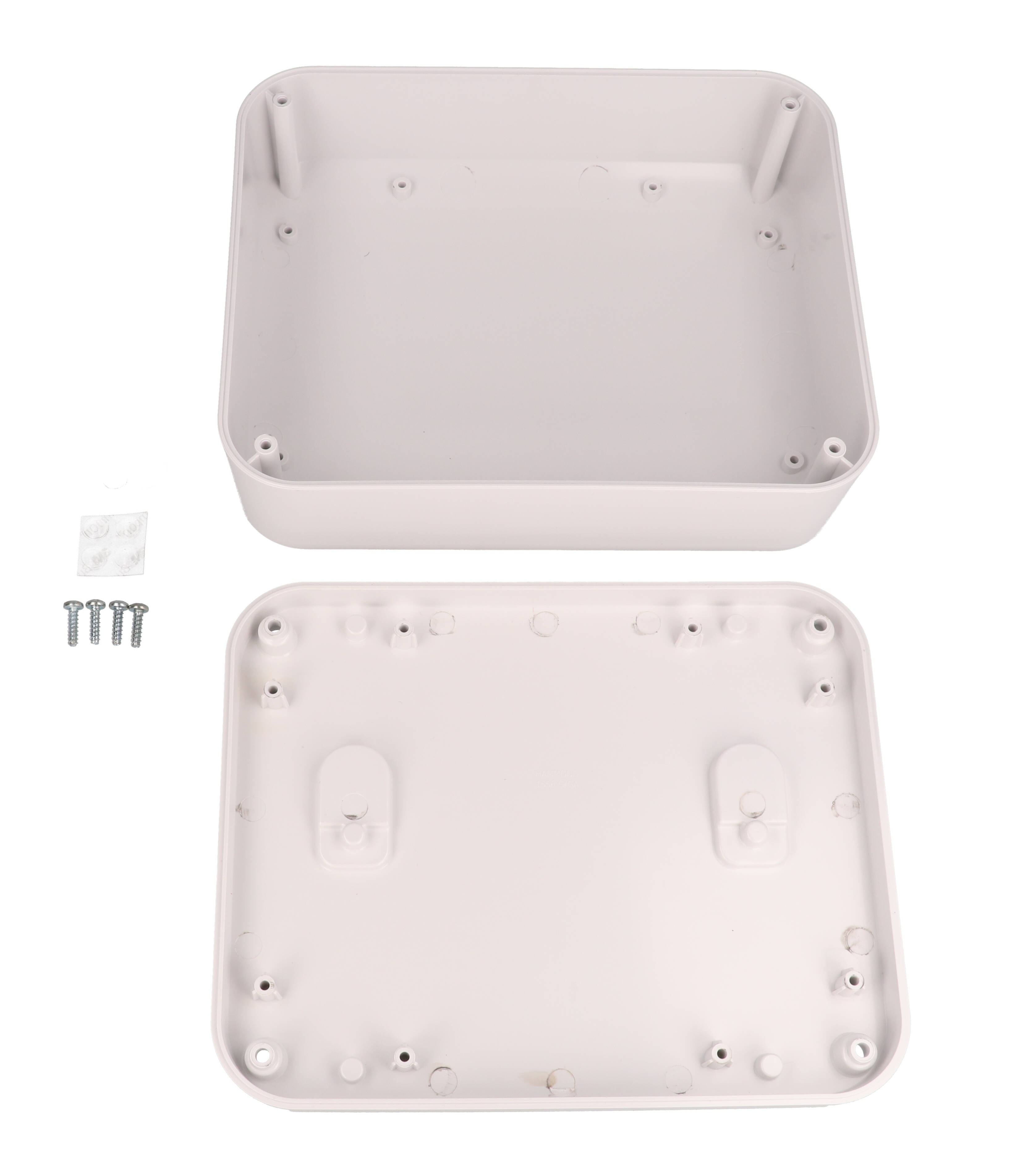 1556GAWH white 200 x 160 x 70 mm ABS desktop and wall-mount enclosure with rounded corners