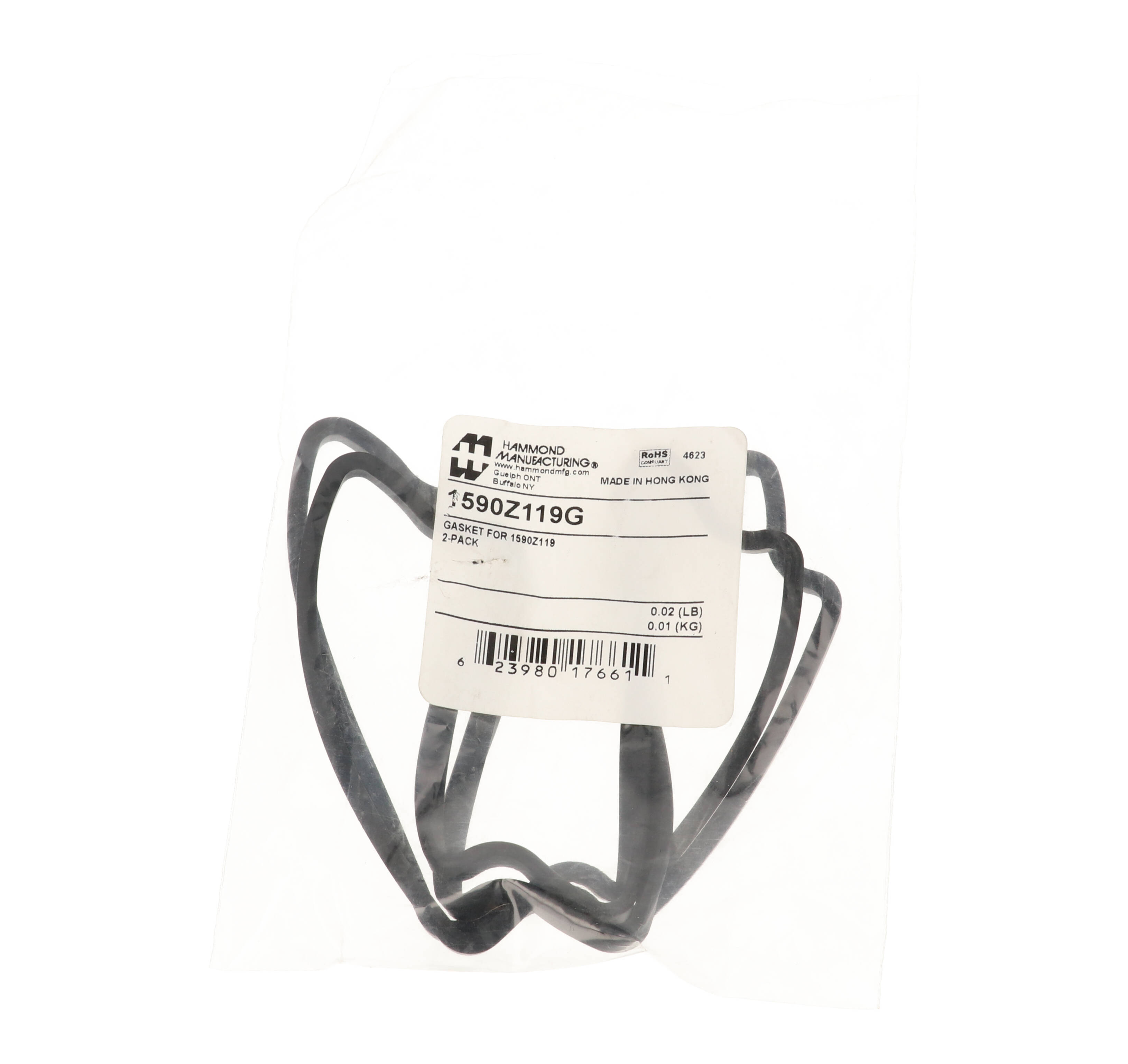1590Z119G replacement silicone gasket two-pack for 1590Z119 122 x 120 mm diecast aluminum enclosures