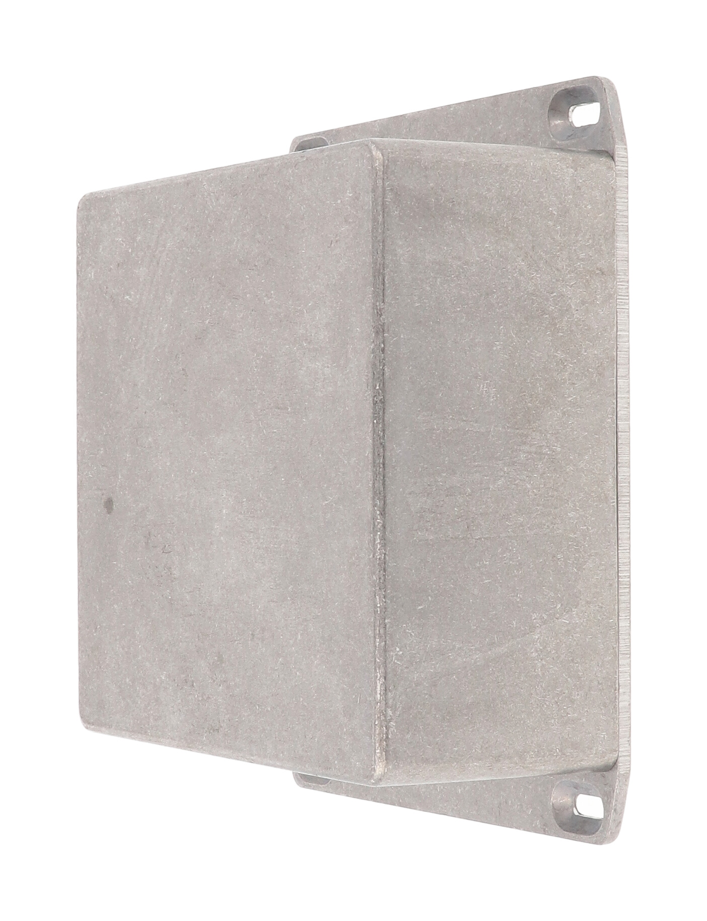 1590UFL natural aluminum square diecast aluminum enclosure with wall-mounting flanged lid