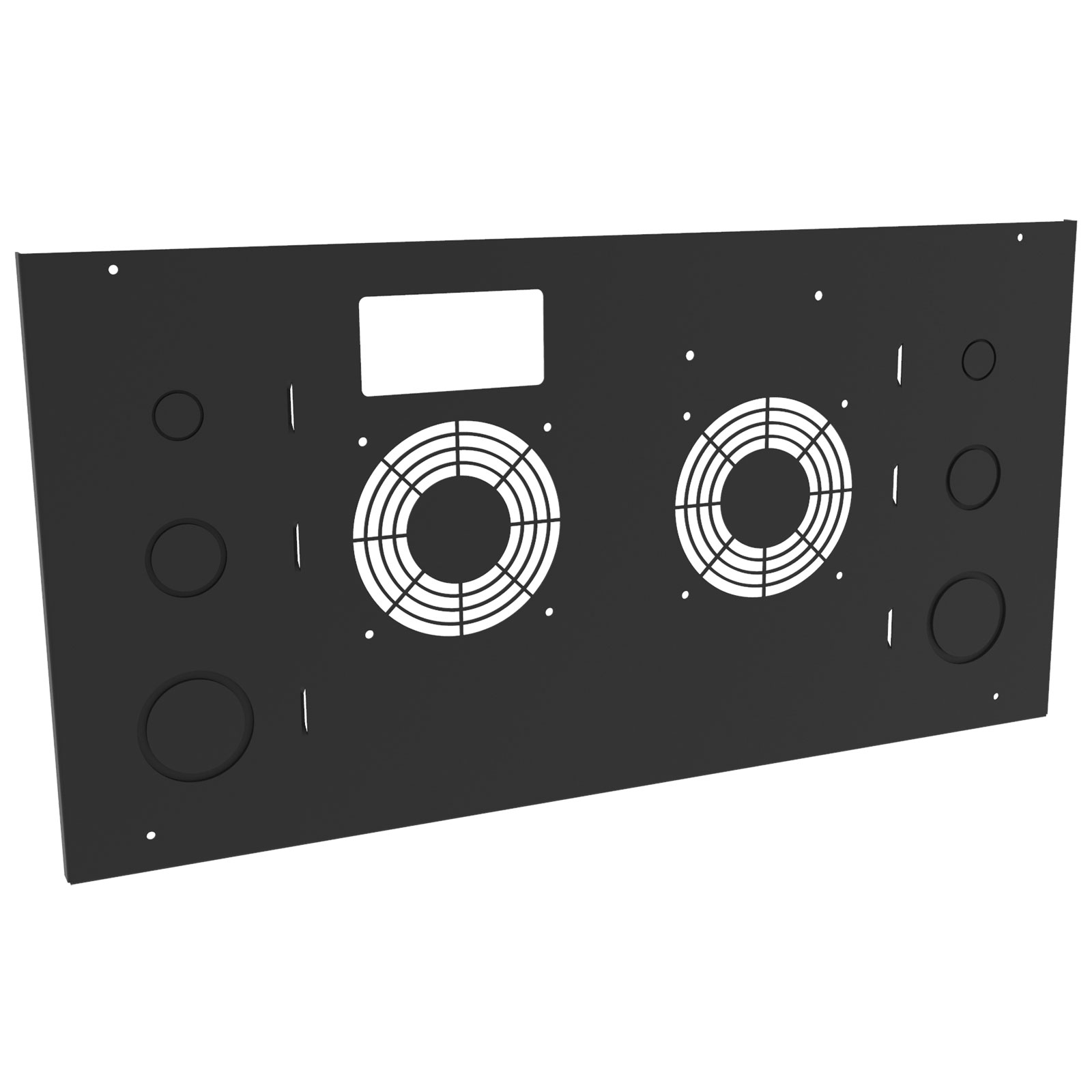 Hammond SDC9UVD 9U vented locking door in textured RAL9005 black steel for SDC wall mount cabinets