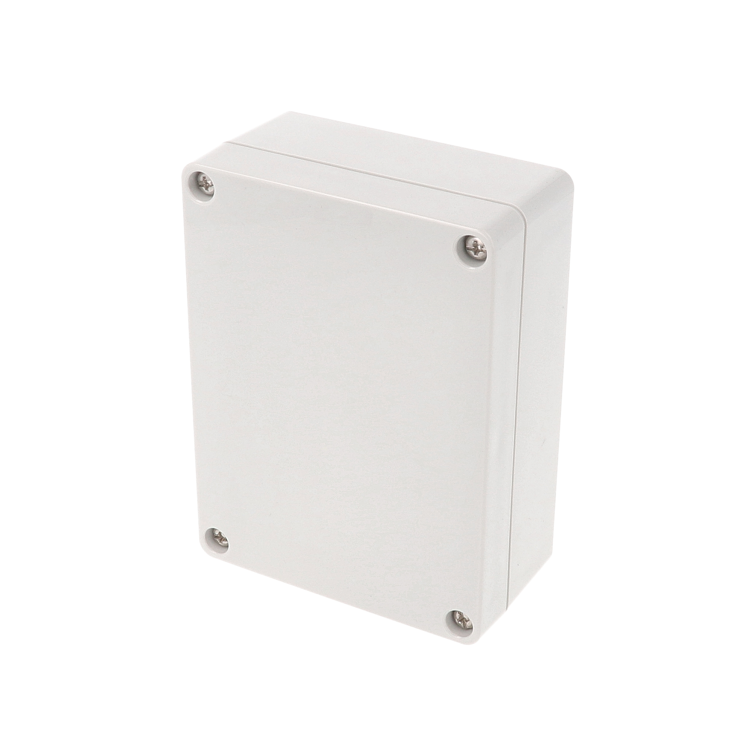 1554FL2GY low-profile light gray polycarbonate enclosure with gray flat lid