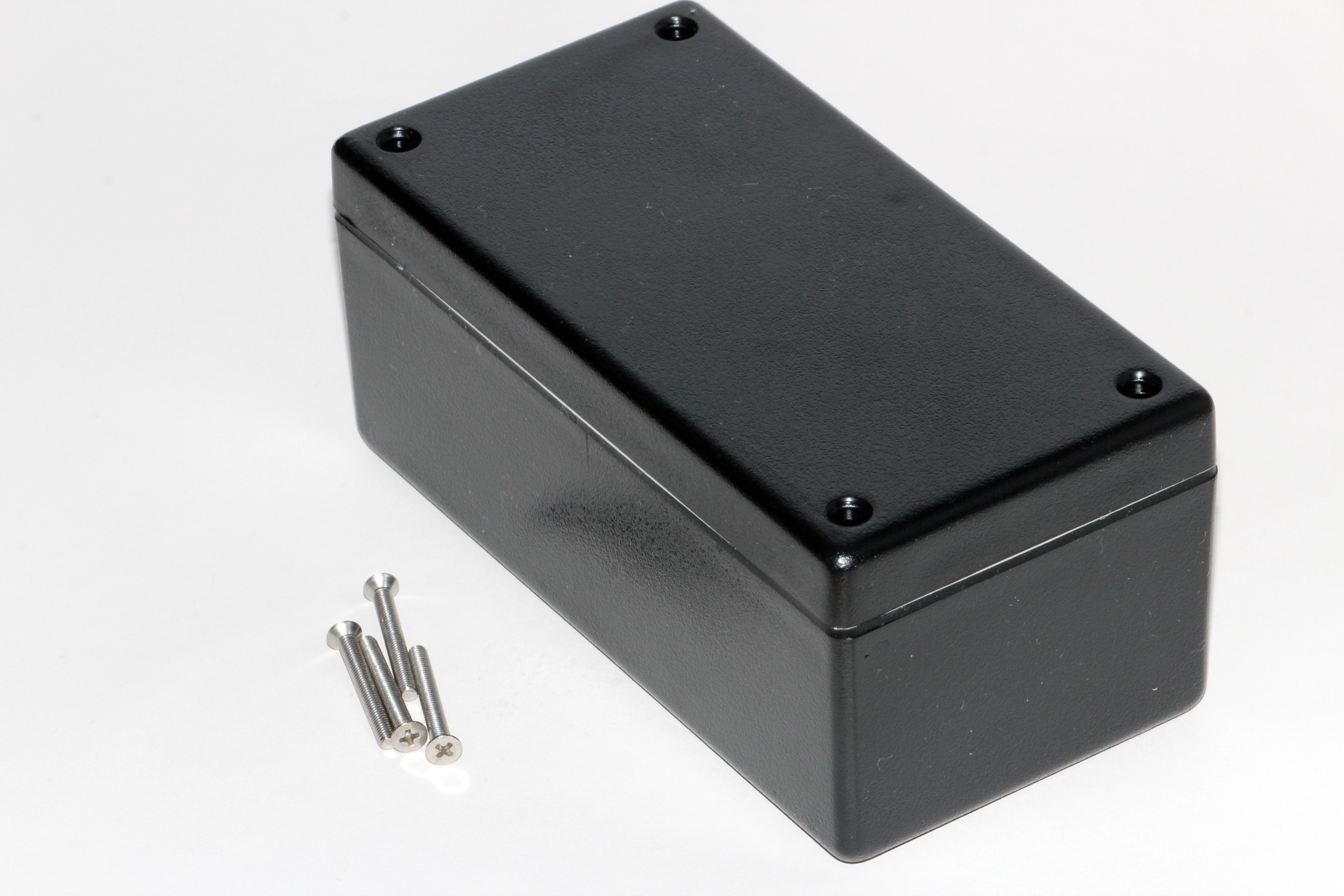 1594DWBK black water-tight flame retardant ABS enclosure with lid, 132 x 66 x 55 mm