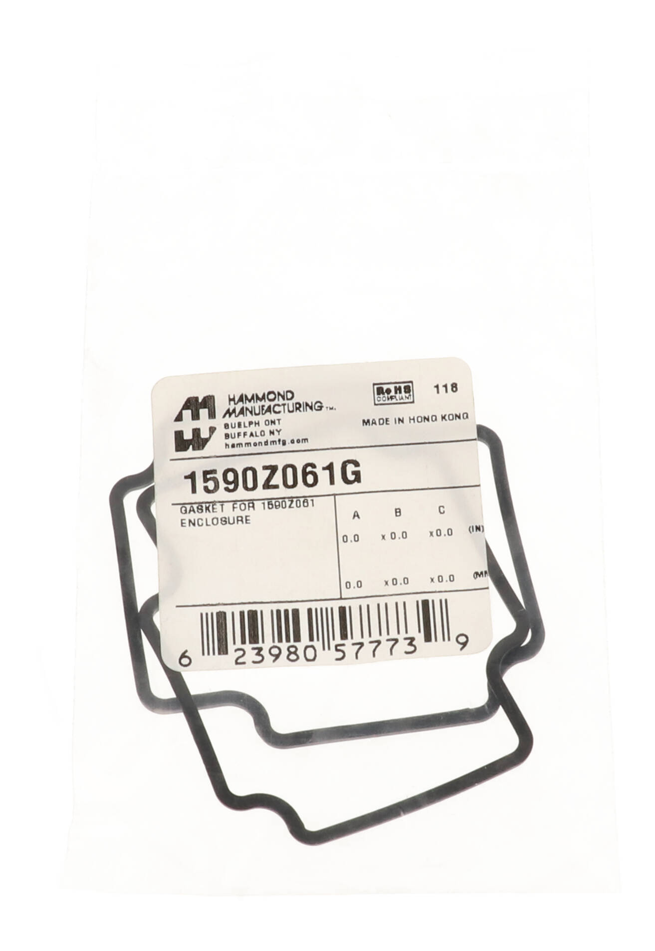 1590Z061G silicone replacement gasket for 1590Z061 enclosures