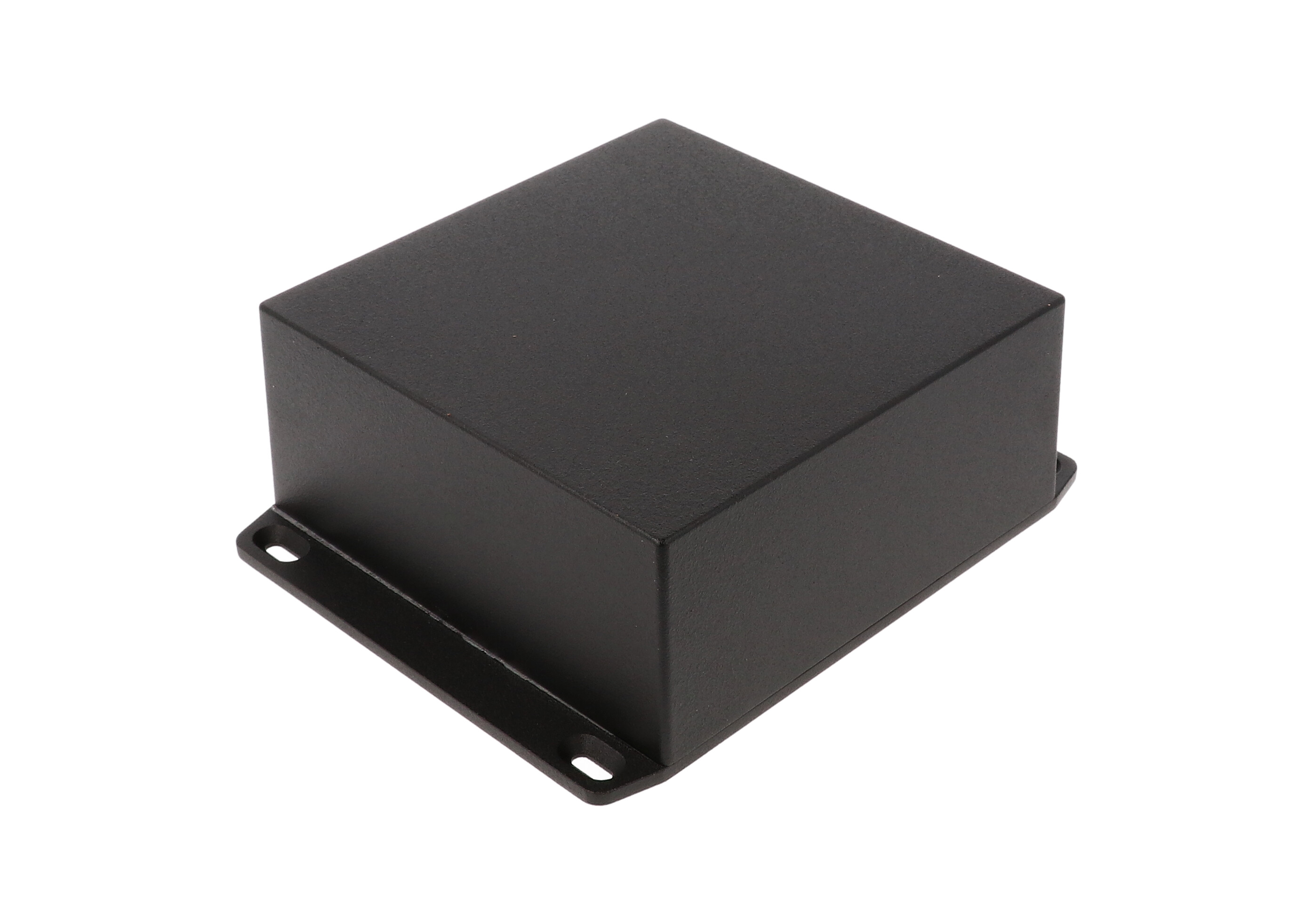 1590KKFLBK — enclosure - diecast; flanged lid; black; 4.92"x4.92"x2.10"