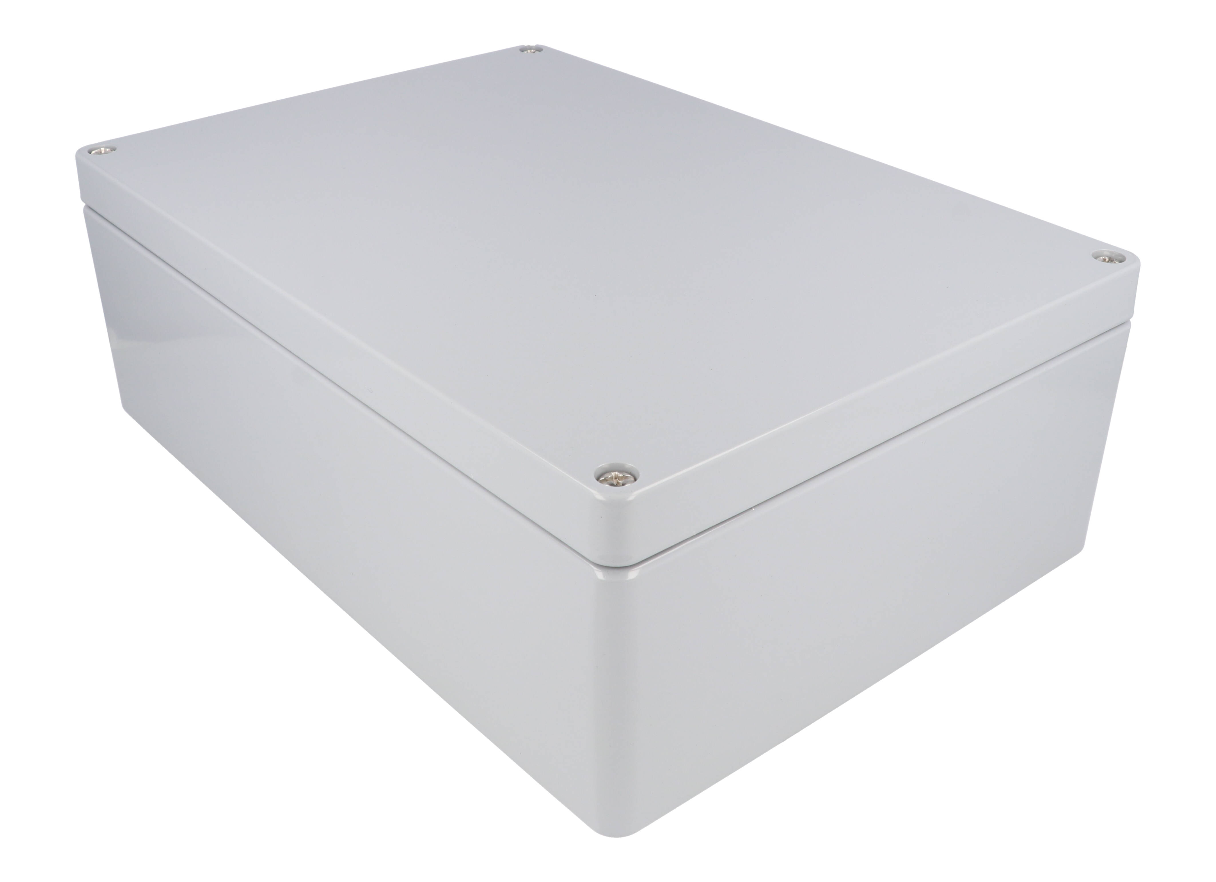 1590Z235GY gray 330 x 230 mm heavy-duty diecast aluminum enclosure with lid