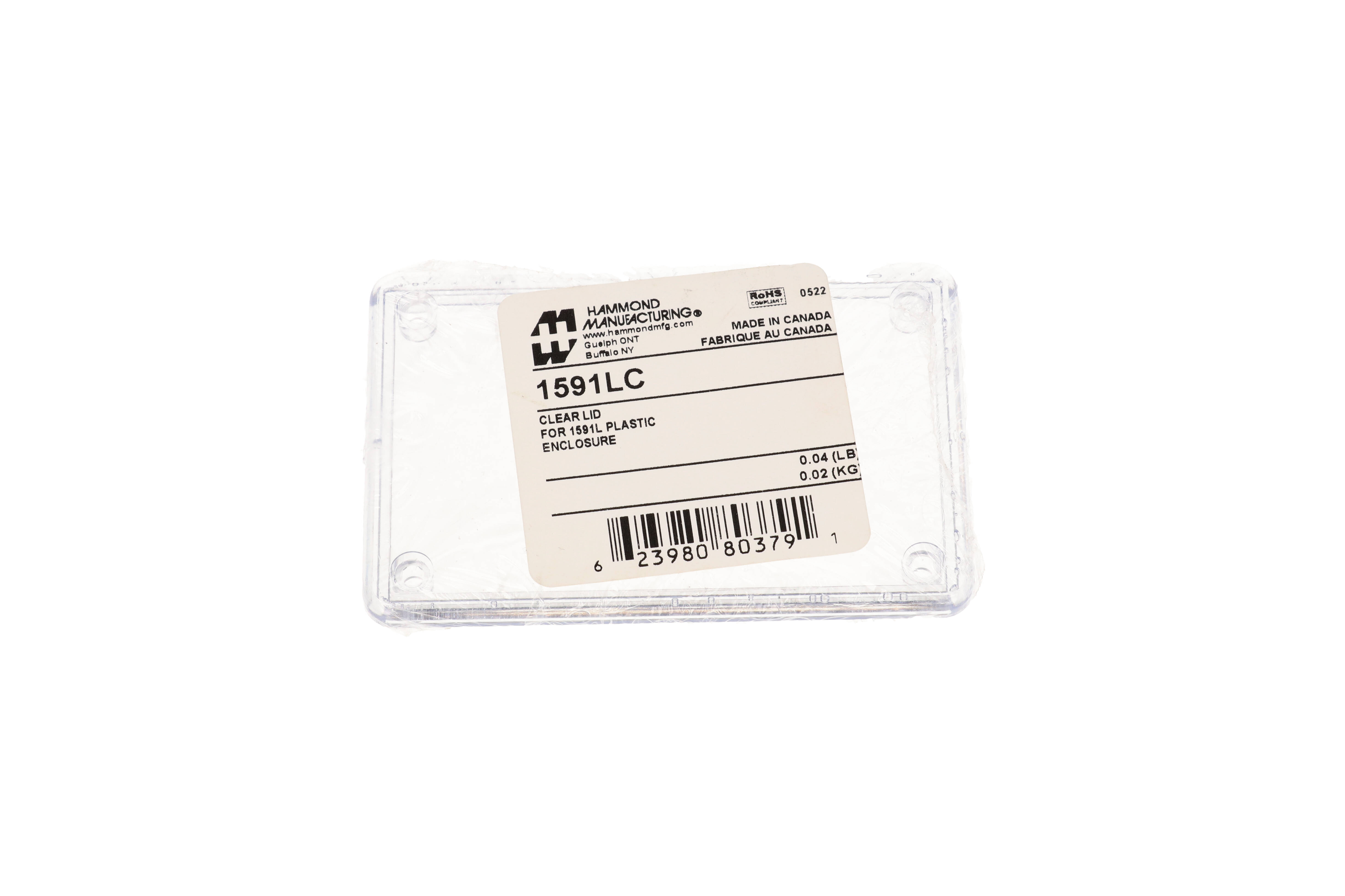1591LC clear polycarbonate lid for 1591L enclosures