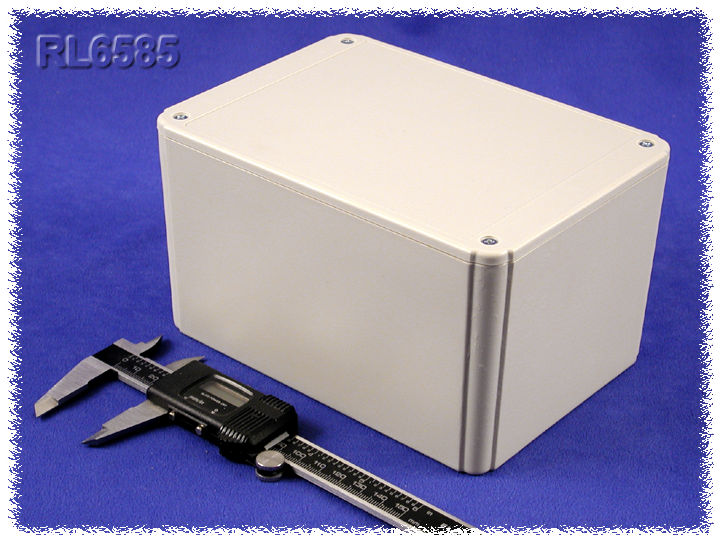 RL6585 light gray ABS plastic project enclosure, 175 x 125 x 100 mm