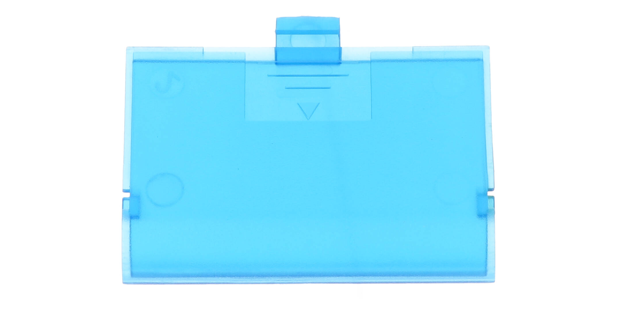 53BATDOORTBU-5 translucent blue ABS replacement battery door for 1553 hand-held enclosures