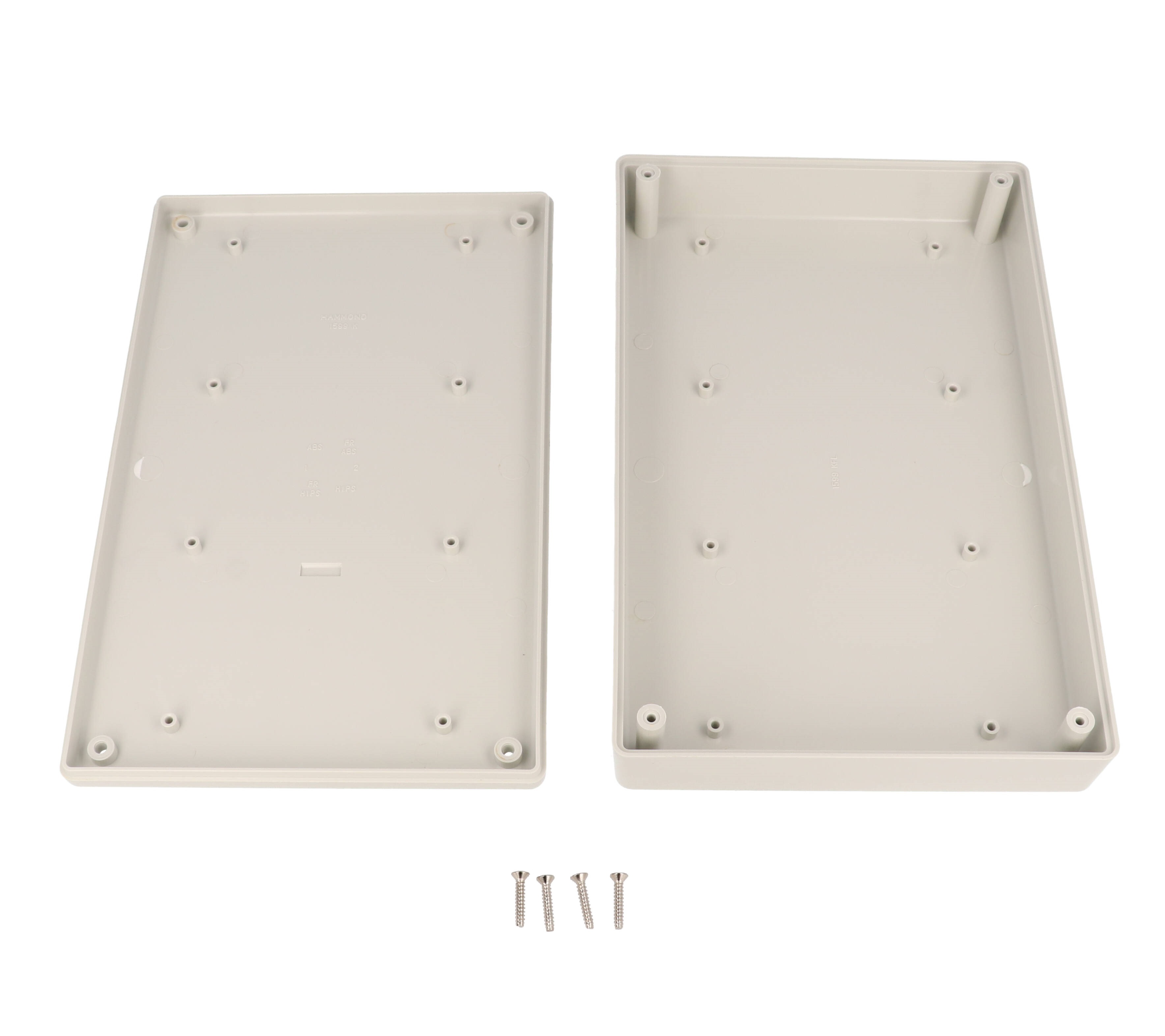 1599KSGY light gray general purpose ABS handheld enclosure, 220 x 140 x 41 mm