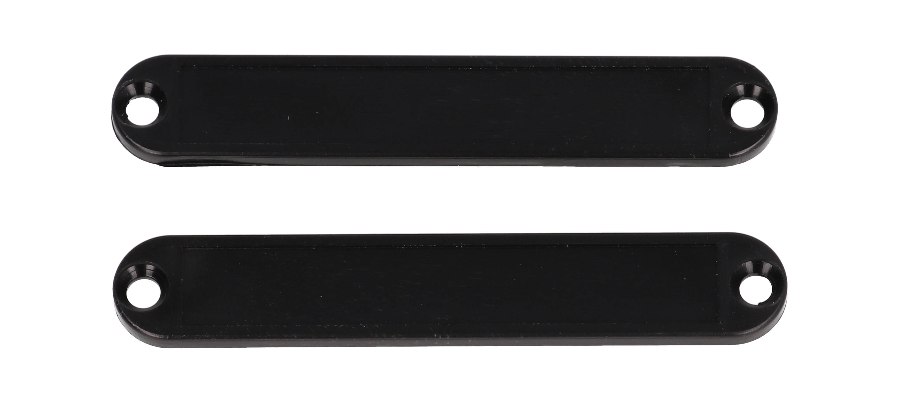 1455APLBK black polycarbonate closed bezels for 1455A extruded aluminum enclosures, 2 per pack