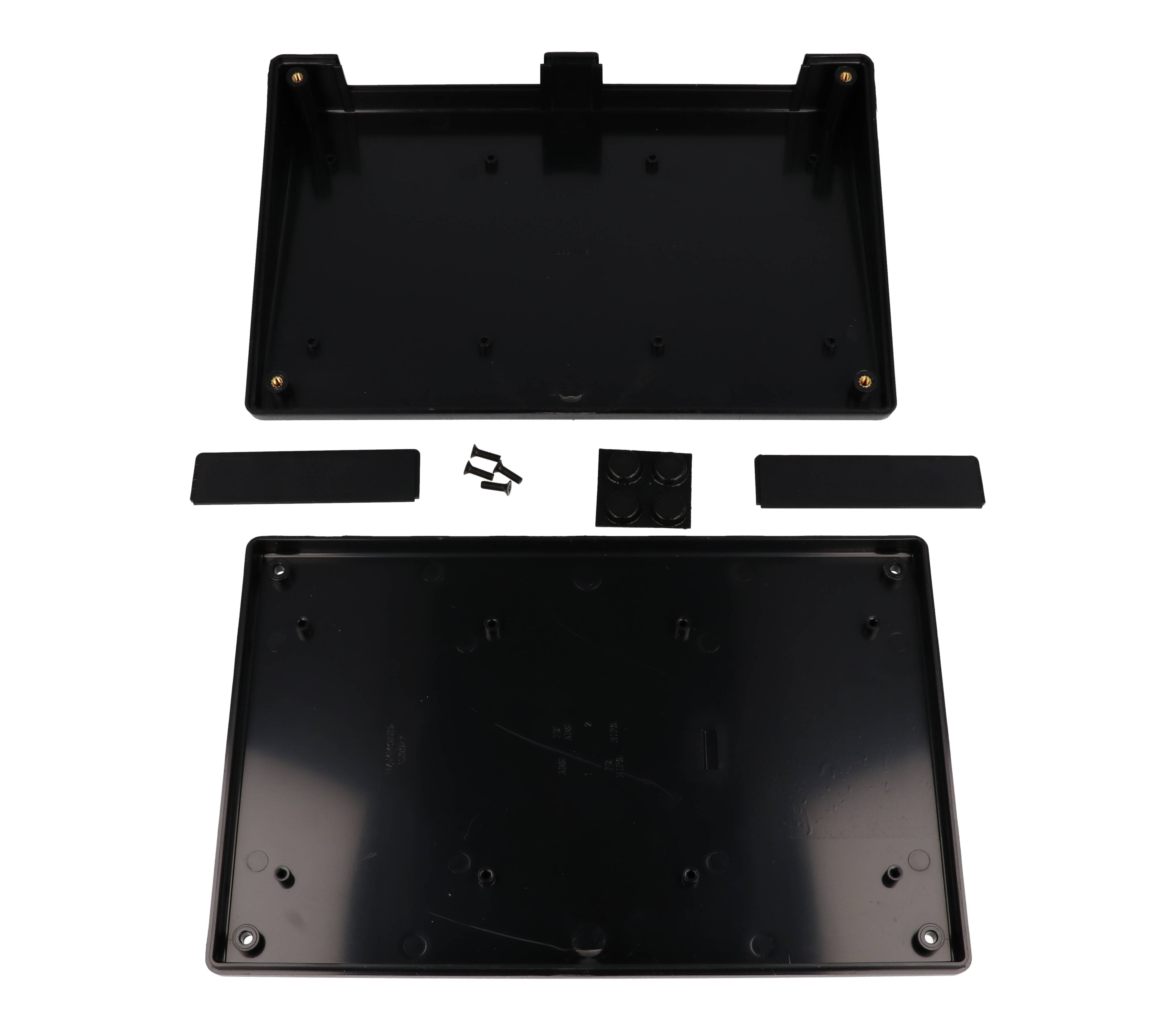 1599KTSBK black short-slope ABS sloping console enclosure, 220 x 140 mm