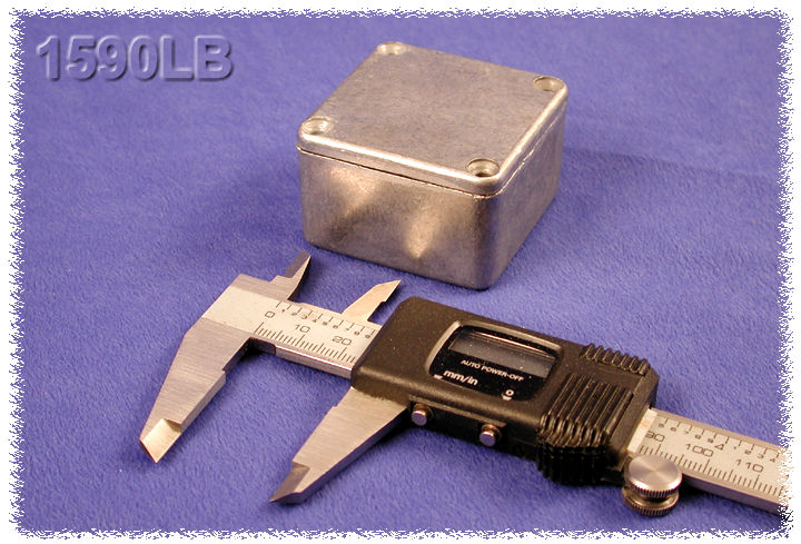 1590LB natural diecast aluminum enclosure, 51 x 51 x 31 mm, small square box with lid