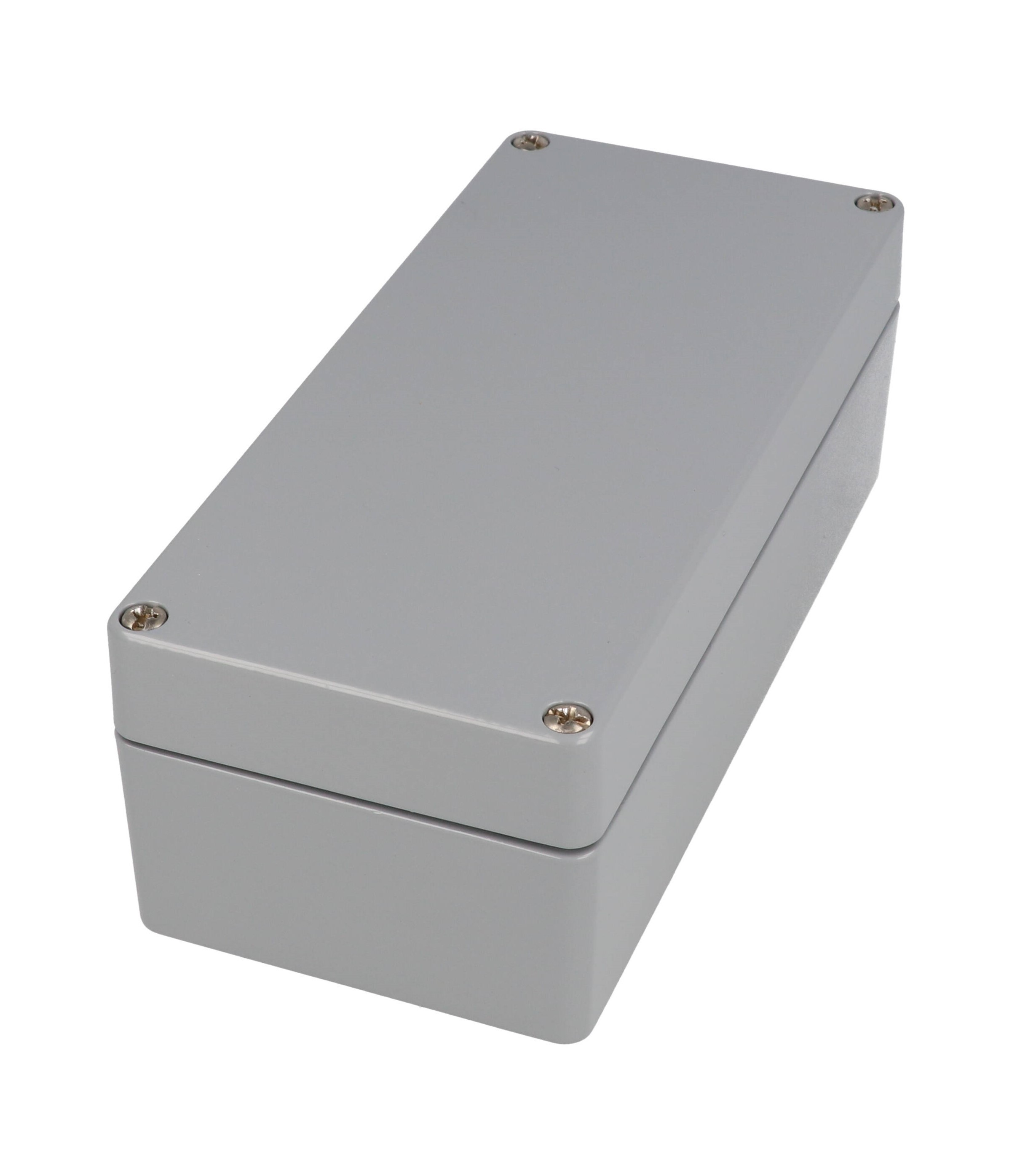 1590Z135GY gray RAL 7001 diecast aluminum enclosure, 175 x 80 x 60 mm