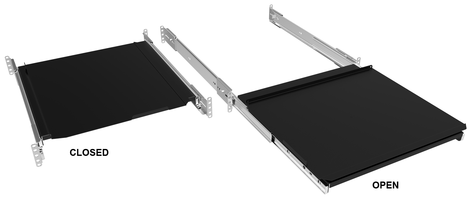 Hammond RSKS19DOORBK1 3U hinged locking door in textured black finish for RSKS 19 in rack keyboard drawer