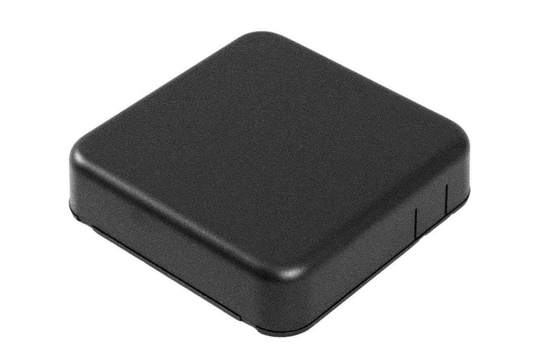 1551SNAP4BK black square ABS snap-fit miniature enclosure, 80 x 80 mm x 20 mm