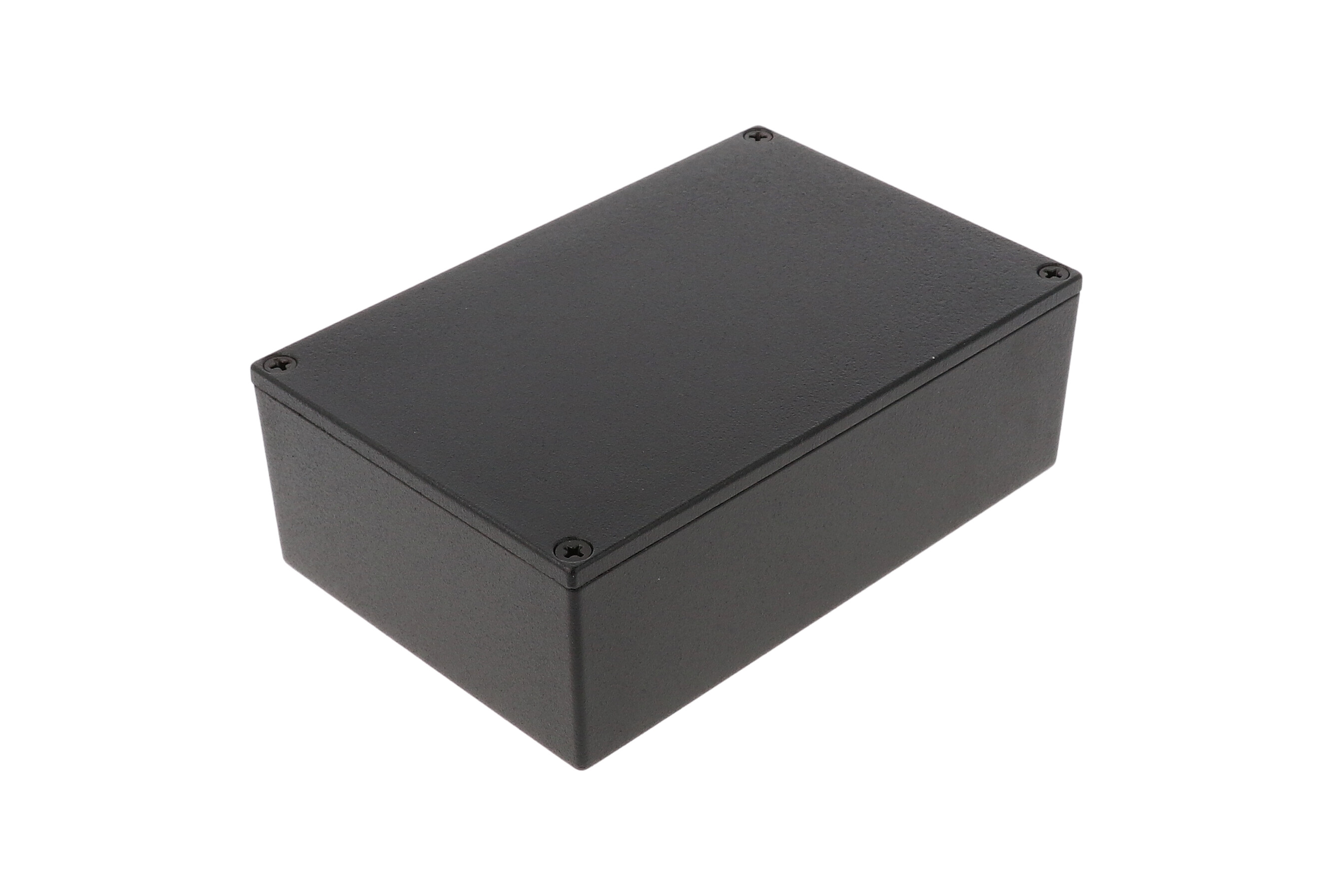1590JBK textured black diecast aluminum enclosure, 145 x 95 x 49 mm