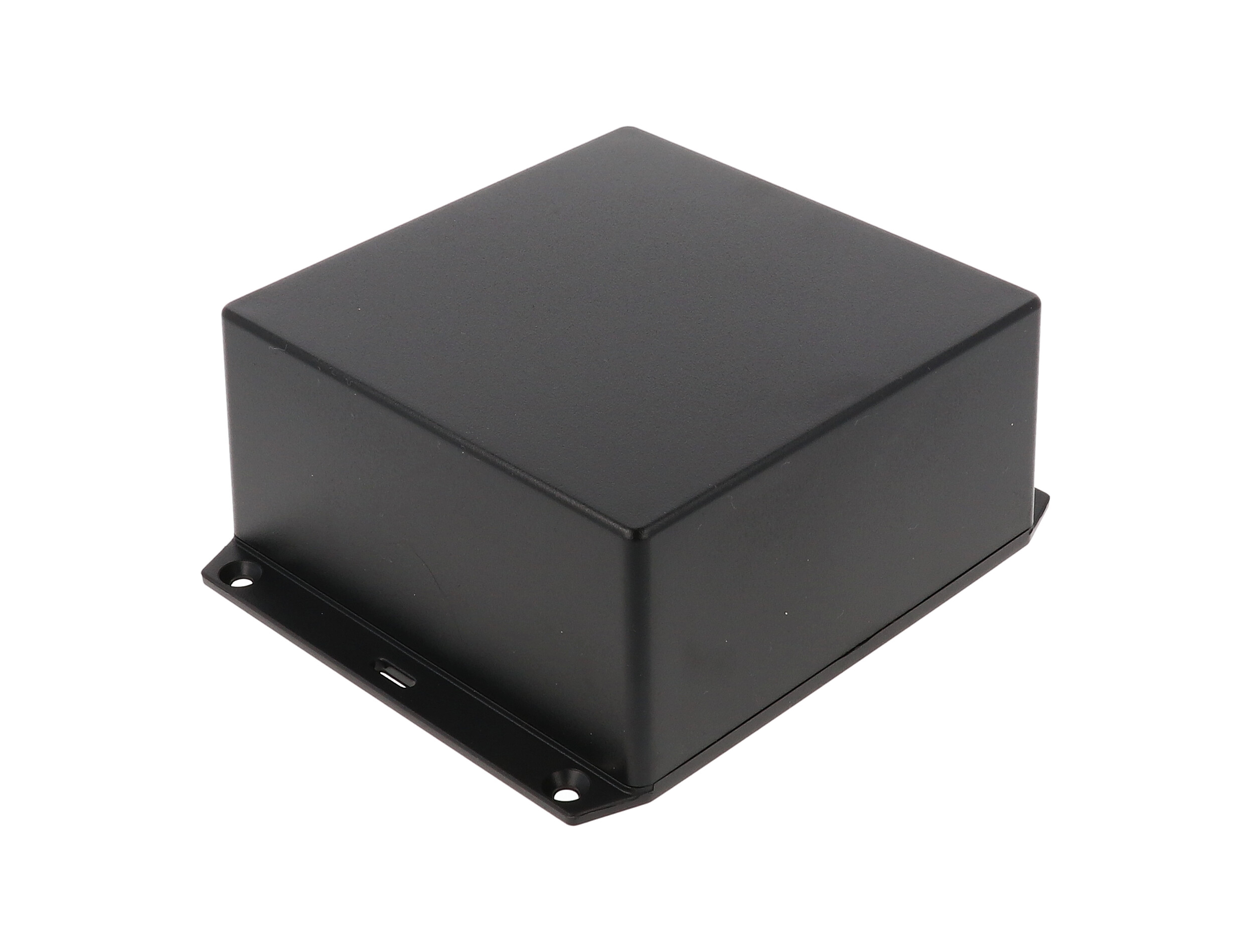1591XXUSFLBK black economy ABS enclosure with flanged mounting lid