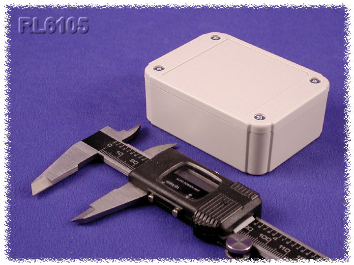 RL6105 light gray ABS project enclosure, 80 x 60 x 30 mm