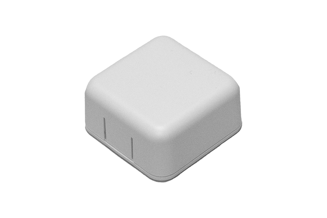 1551SNAP1WH white unvented snap-fit ABS sensor enclosure, 40 x 40 x 20 mm, with wall-mount slots