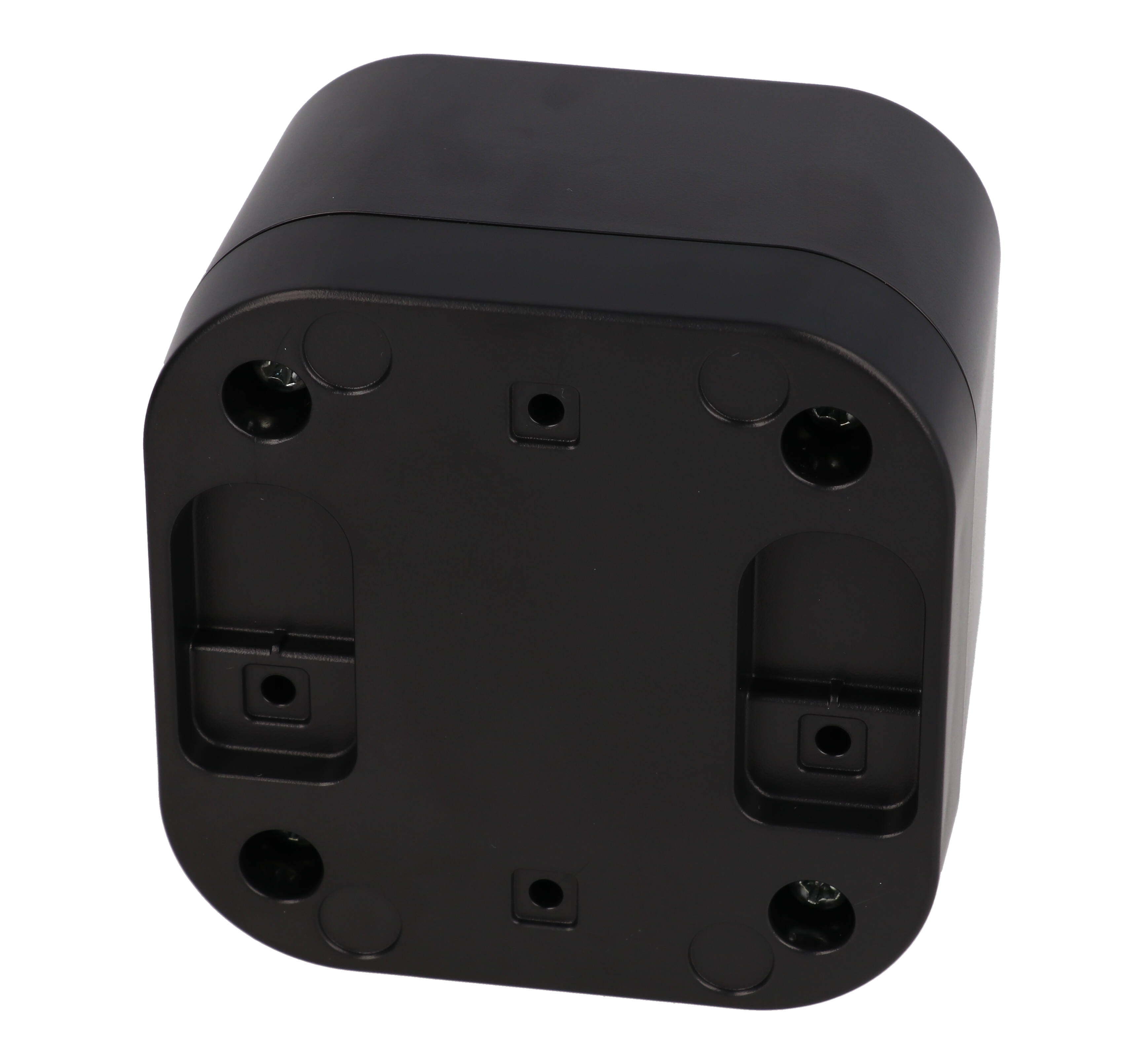 1556BABK black flame retardant ABS desktop and wall mount enclosure, 80 x 80 x 60 mm