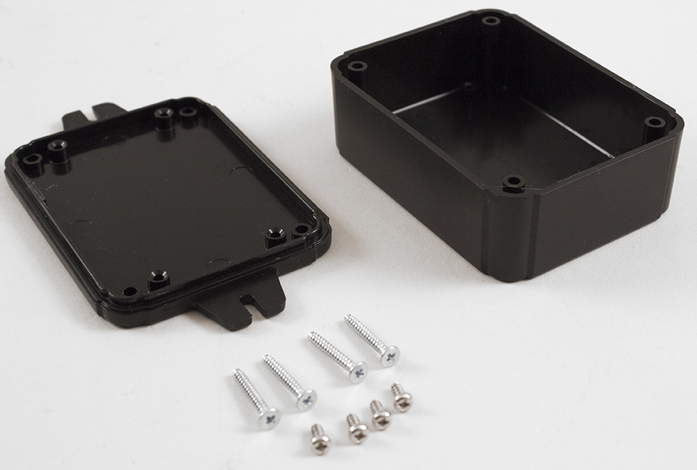 RL6105-FBK black flanged ABS project enclosure