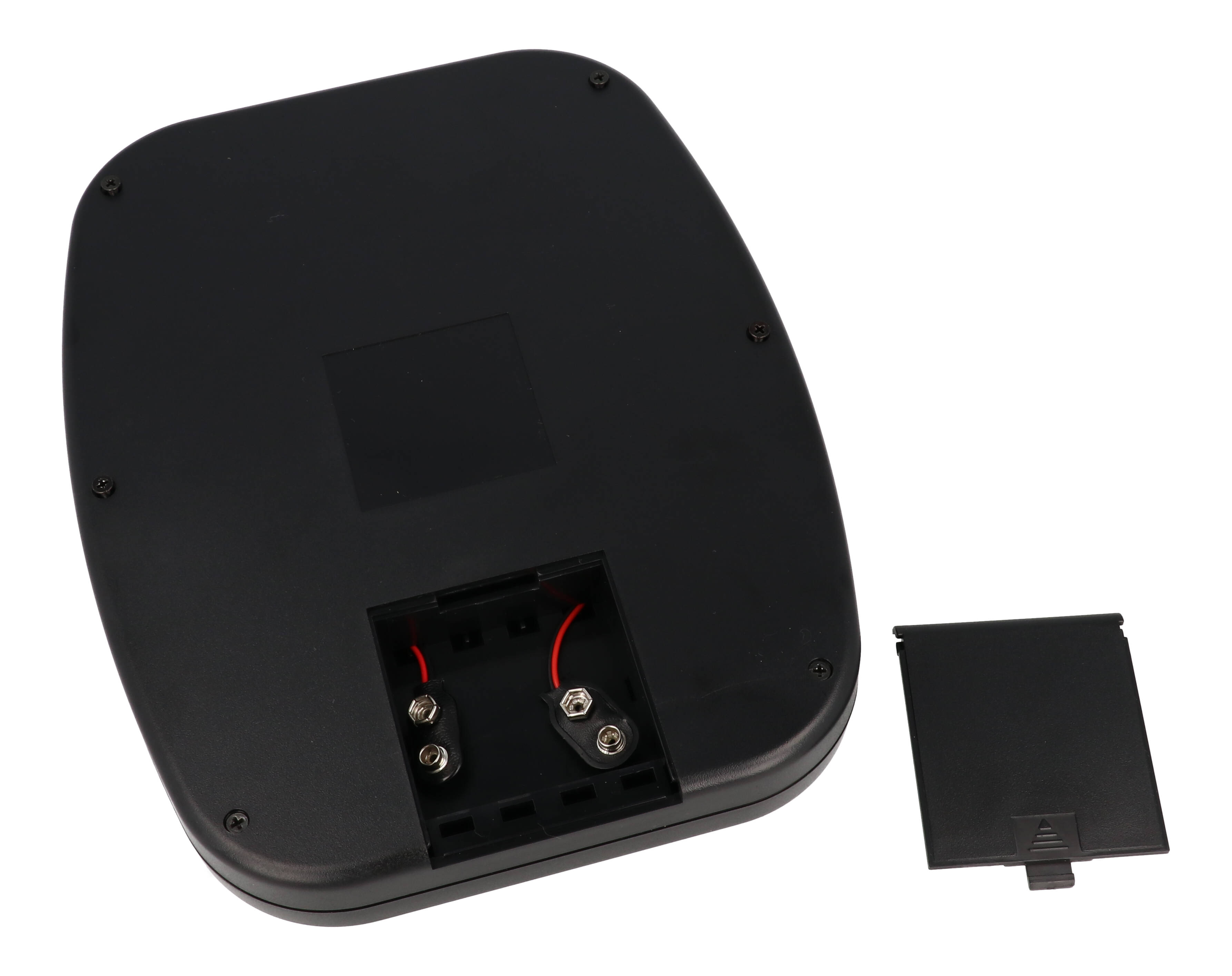 1599TABLBKBAT black large ABS tablet enclosure with battery door, 240 x 190 x 30 mm