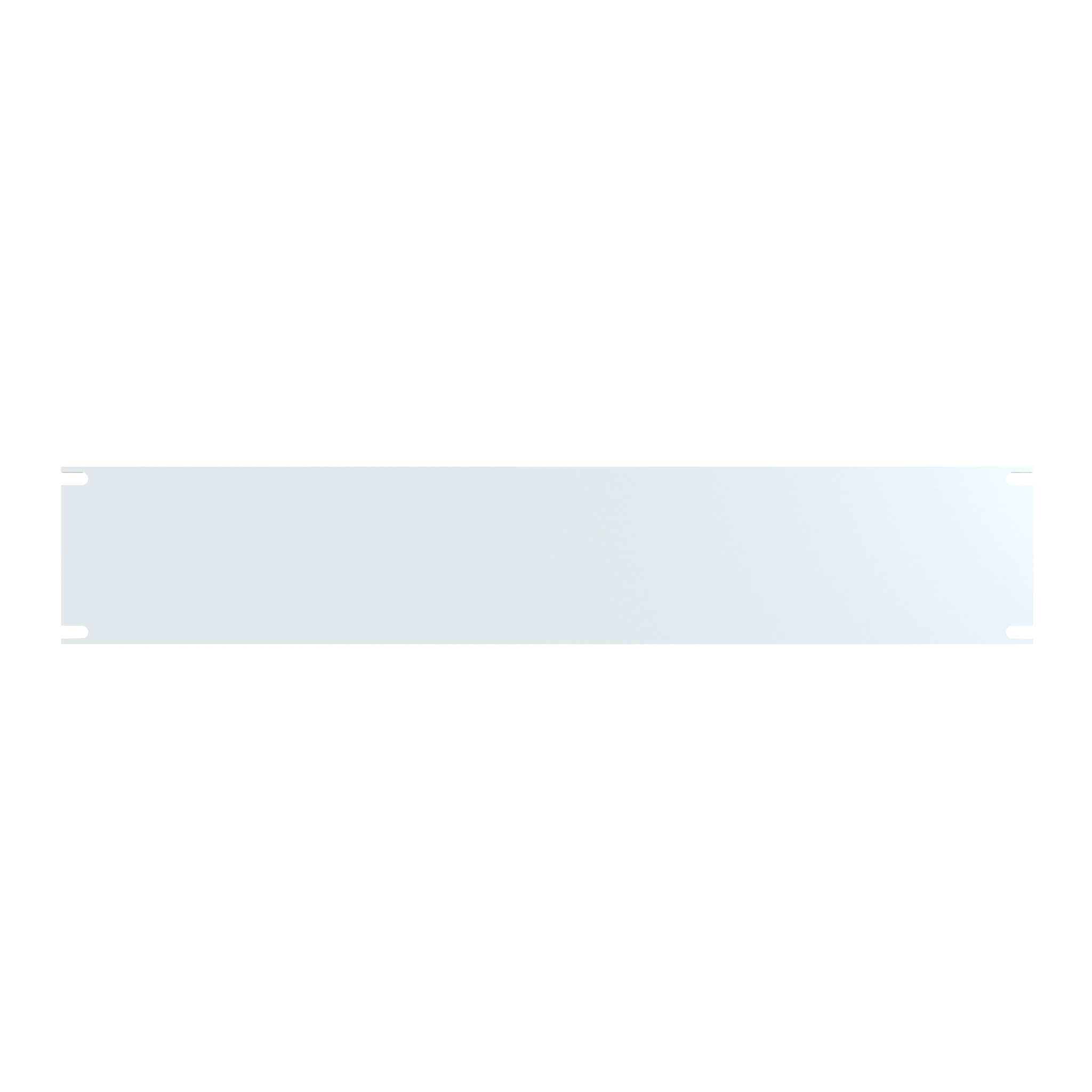 Hammond PBPA19003WH 2U matte white aluminum 19 inch rack blanking panel with four mounting slots
