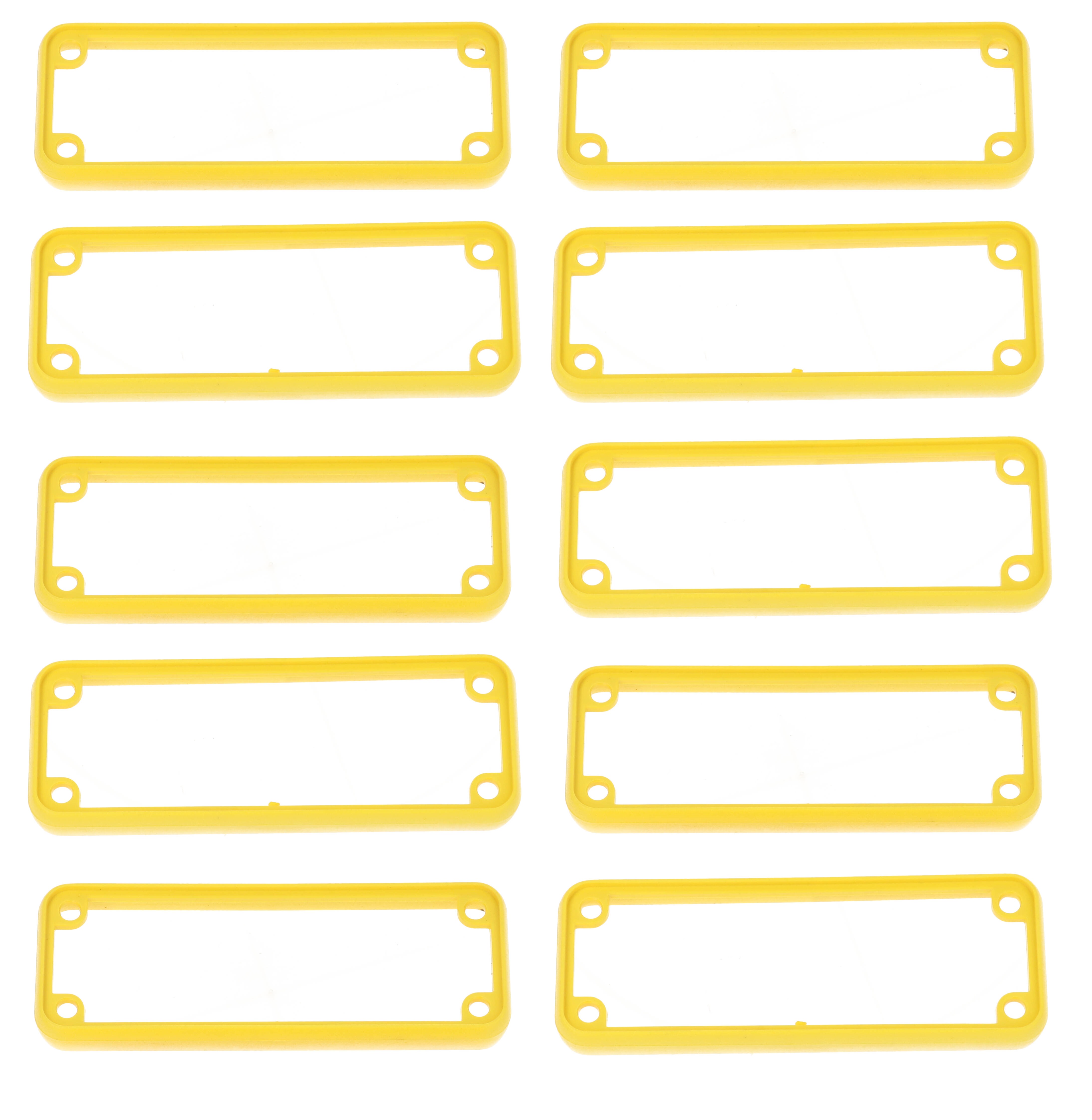 1455JBY-10 — yellow plastic open bezels for 1455J enclosures- 10/pack