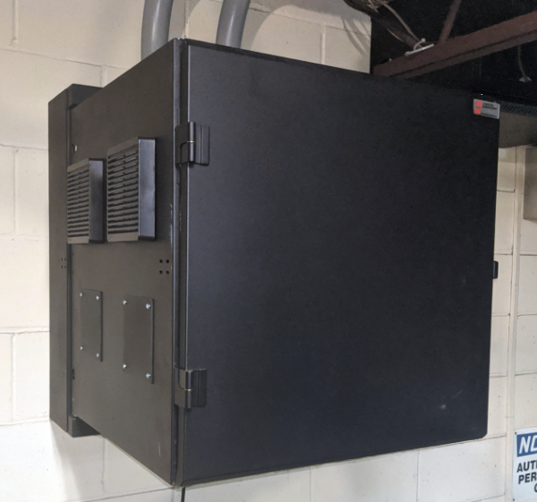Hammond HWC2418U35BK 18U swing-out wall-mount rack cabinet in RAL9005 black, 24 in wide and 35 in deep, shown without door — view 29