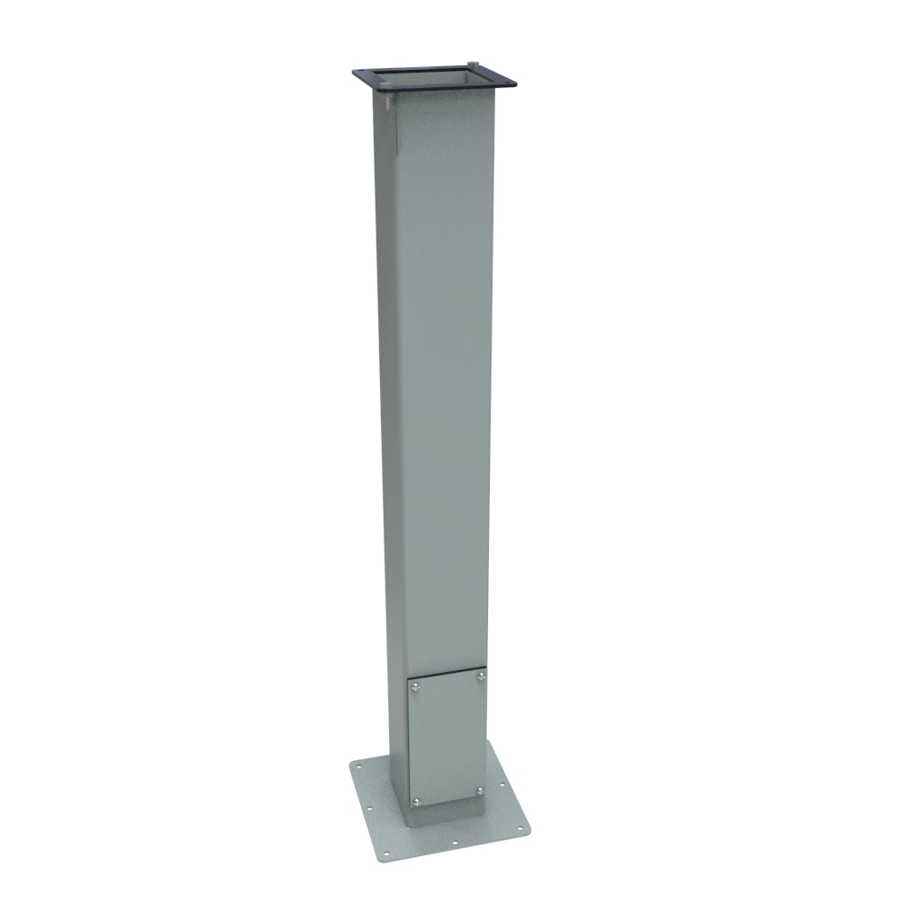 1495C35 — Pedestal - 4" x 4" x 35" - Steel/Gray
