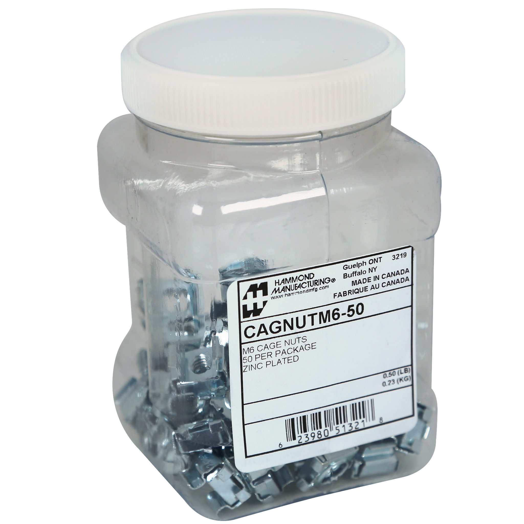 CAGNUTM6-50 — 50PK M6 Cagnuts