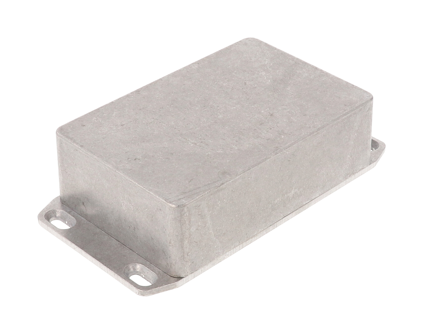 1590B3FL natural diecast aluminum enclosure with wall-mounting flanged lid