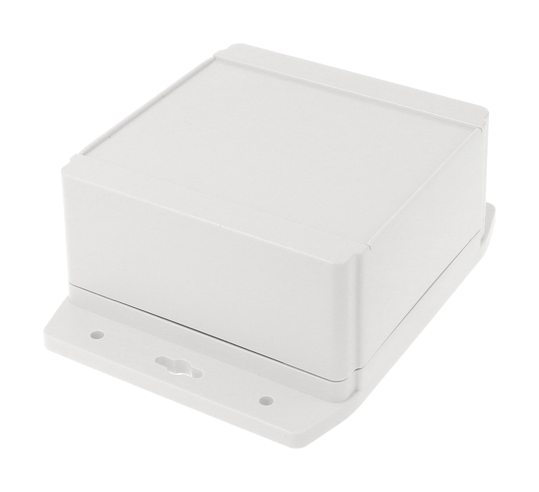 1555N2F42GY deep square light grey polycarbonate flanged enclosure