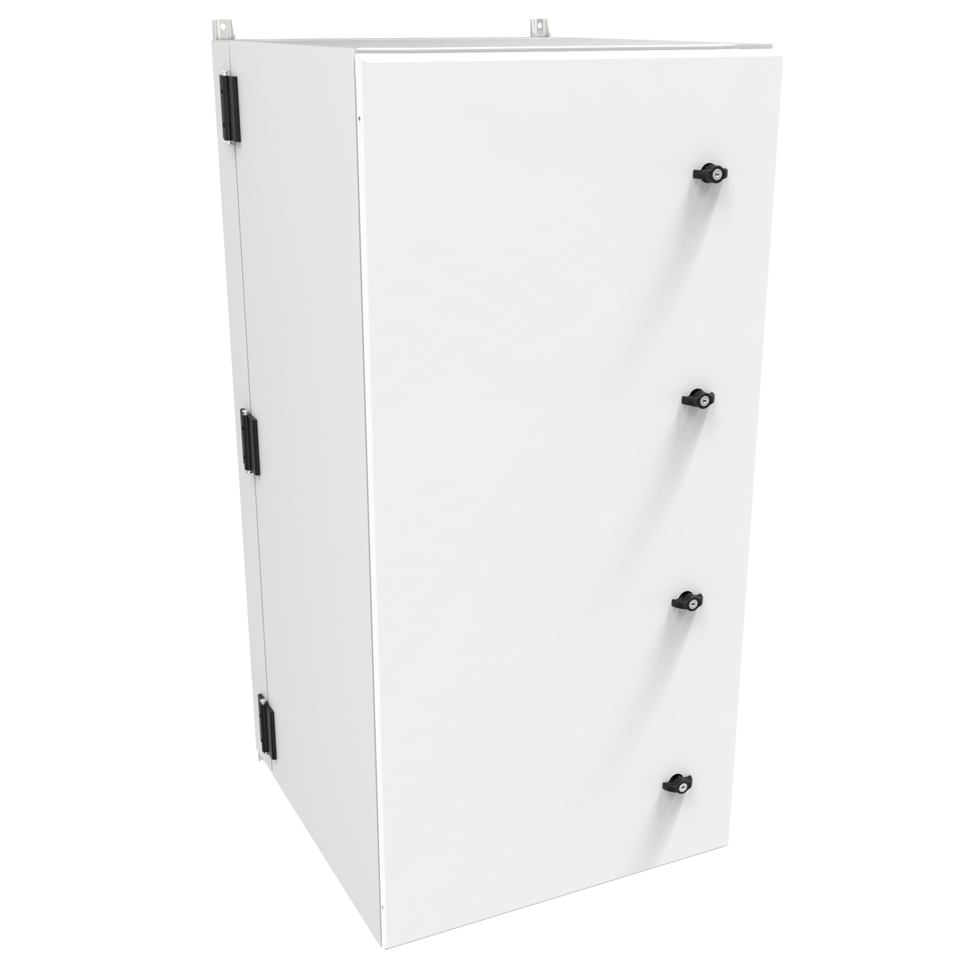 Hammond NWM18U2536SFLG 18U outdoor wall-mount cabinet with solid filter-ready door in light gray finish — view 14