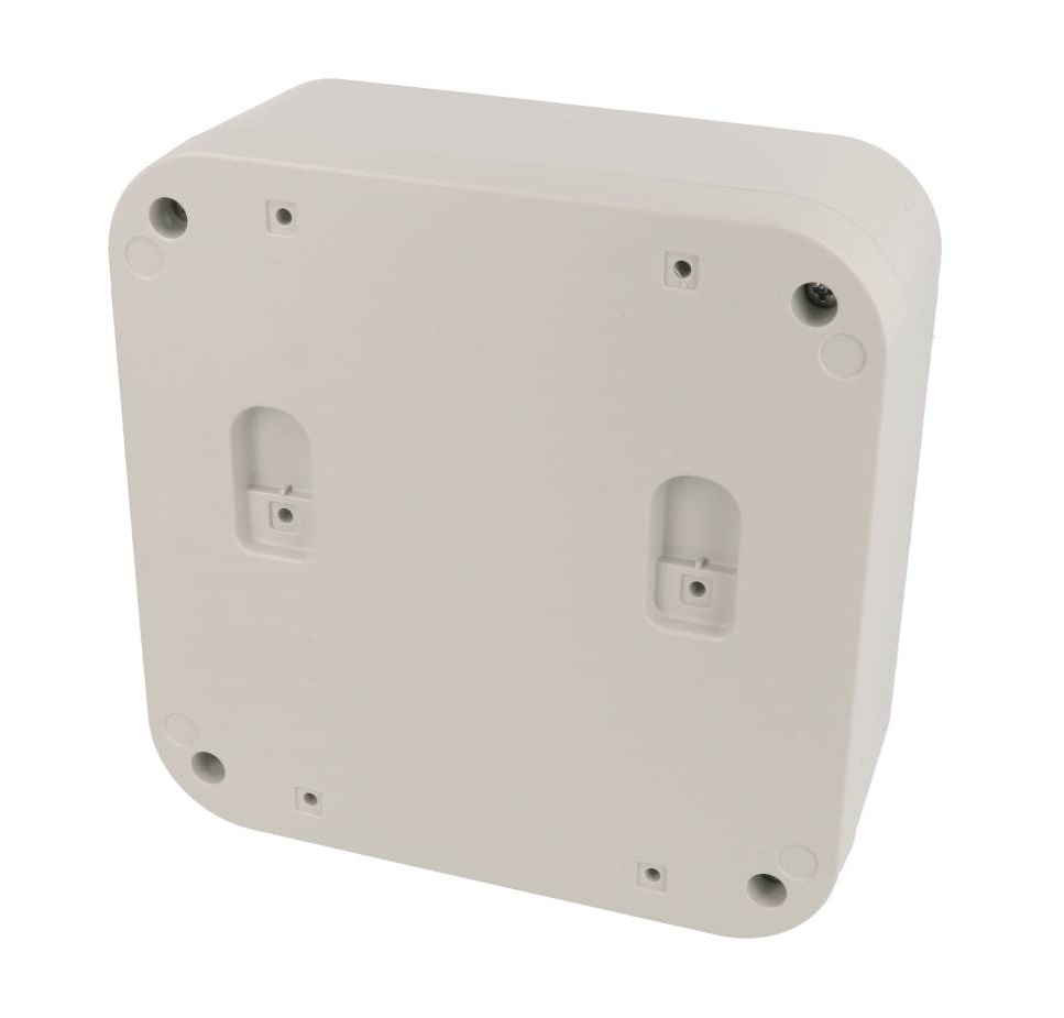 1556FAGY light gray 160 x 160 x 70 mm ABS desktop and wall-mount enclosure with rounded corners