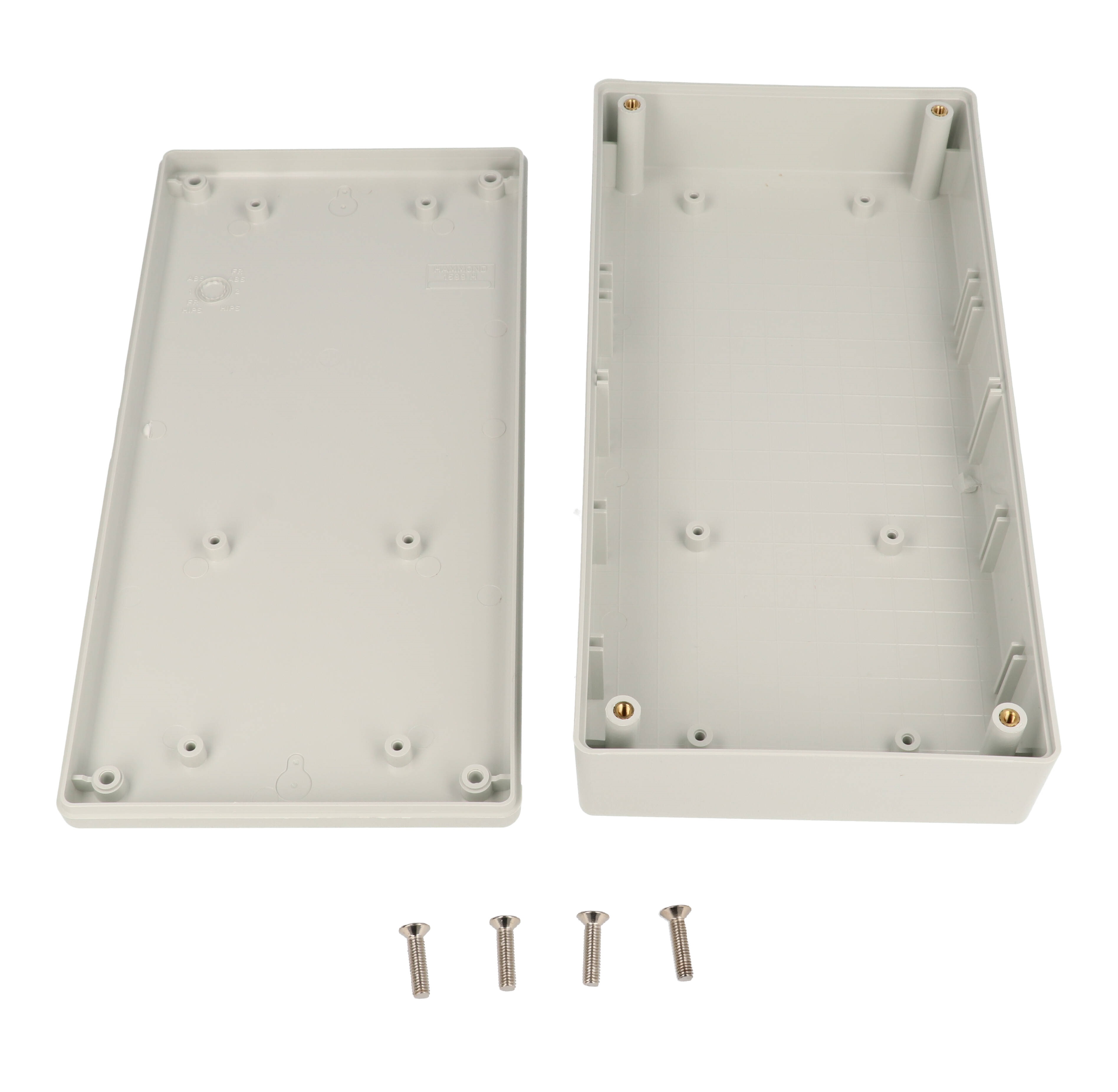 1599HGY light grey flame retardant ABS handheld enclosure, 220 x 110 mm