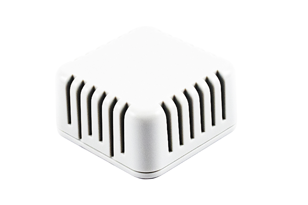 1551V1WH white vented square ABS snap-fit miniature enclosure, 40 x 40 mm x 20 mm