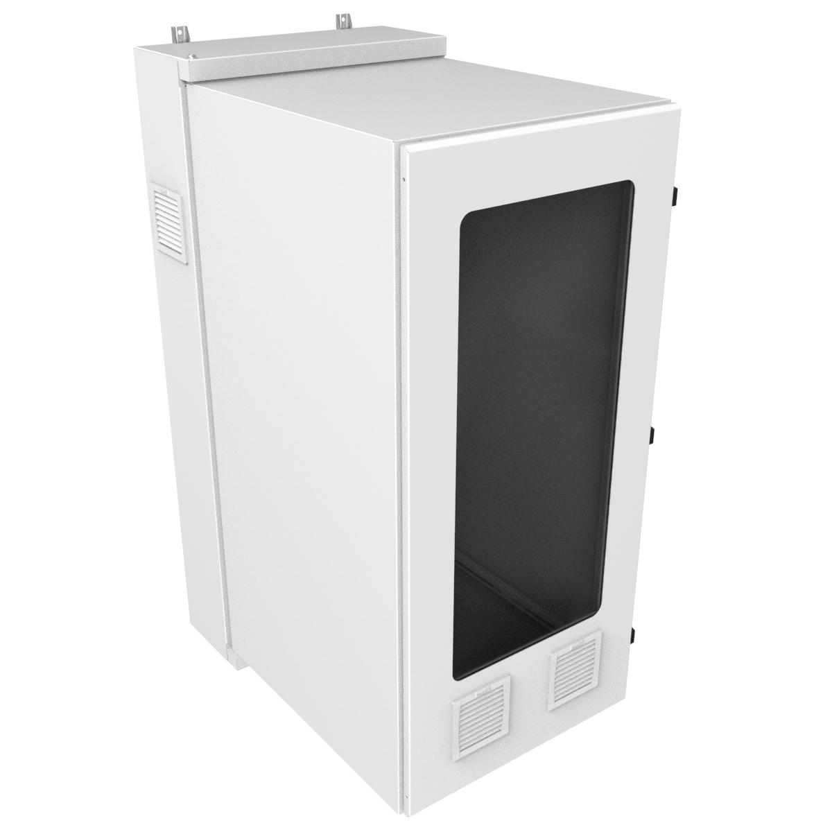 Hammond NWC12U2436SFLG 12U light gray sealed wall-mount cabinet with solid door and Type 12 filters — view 37