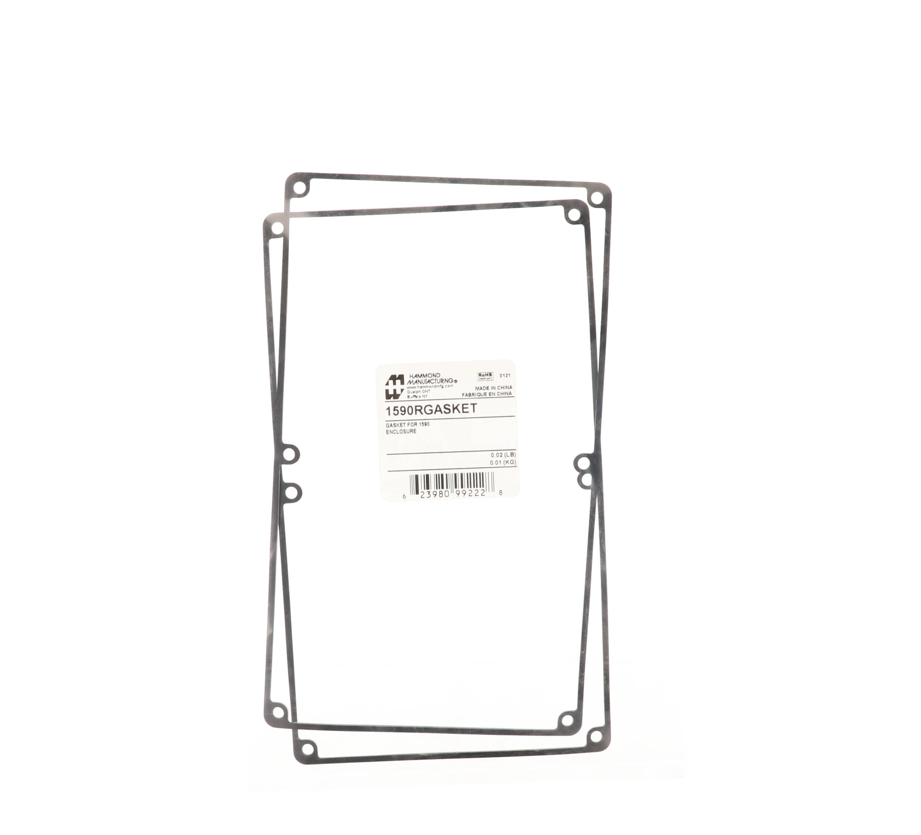 1590RGASKET pre-formed adhesive-backed silicone gasket 2-pack for 1590R enclosures