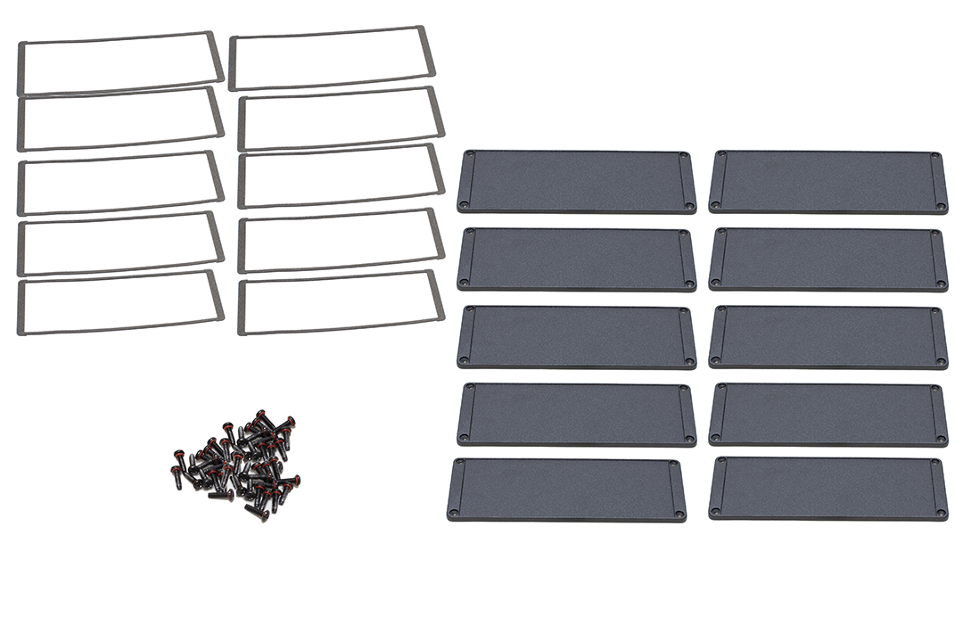 1457UEP-10 — Replacement end panels for 1457U , non-flanged, EMI/ RFI, hardware included, 10-pack