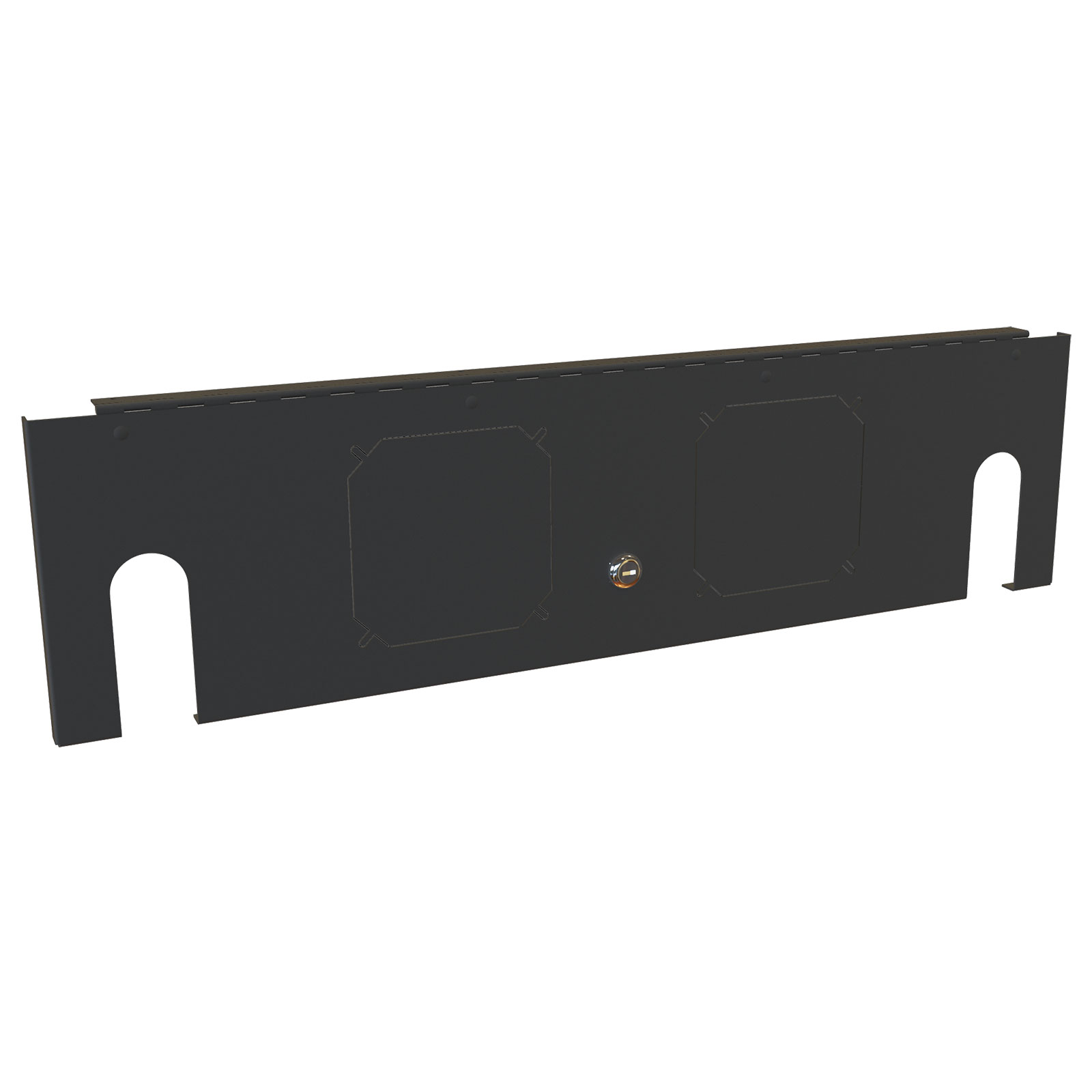 Hammond SDC9UVD 9U vented locking door in textured RAL9005 black steel for SDC wall mount cabinets