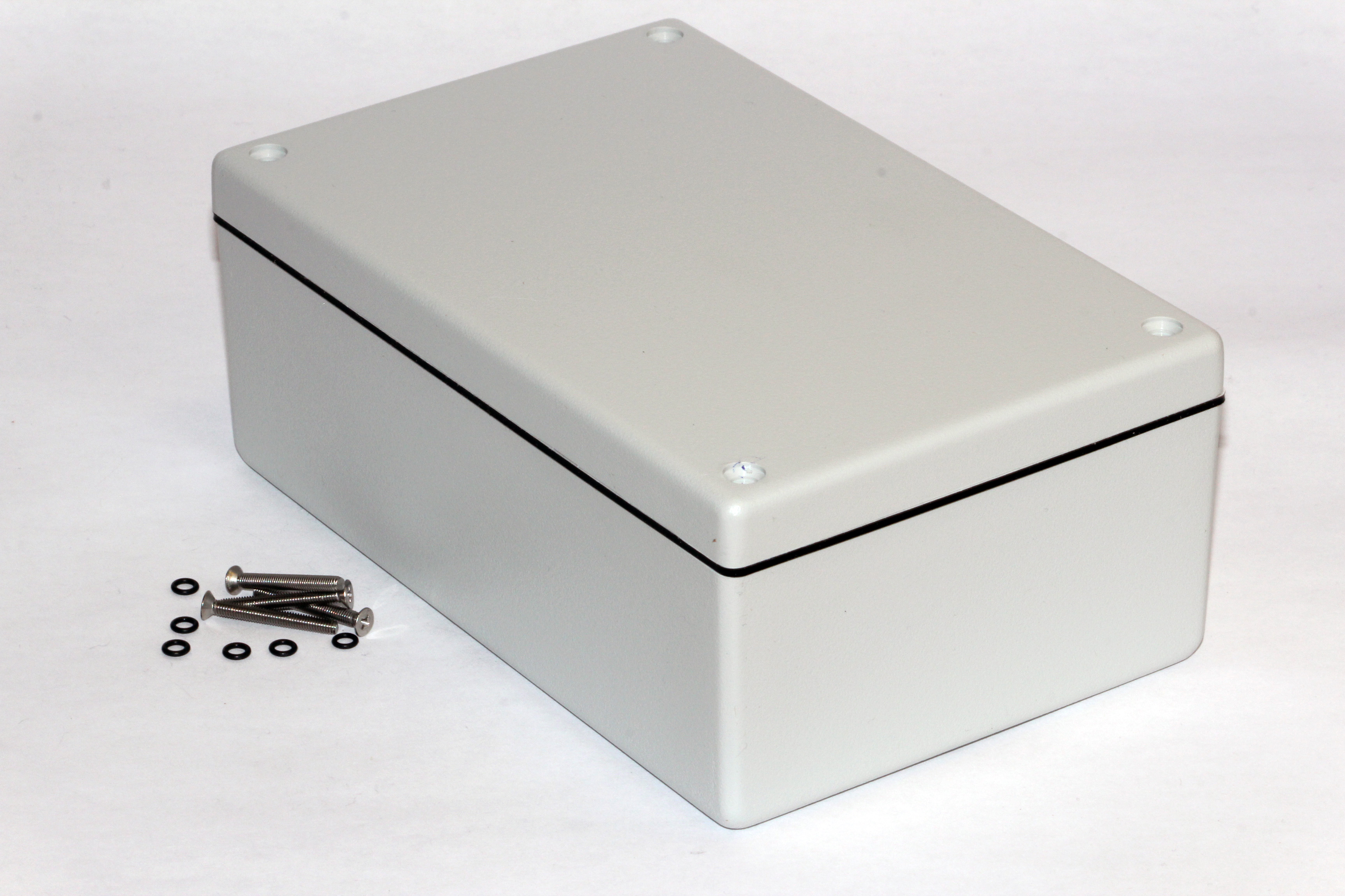 1594EWGY light gray water-tight ABS enclosure with lid, 167 x 107 x 65 mm